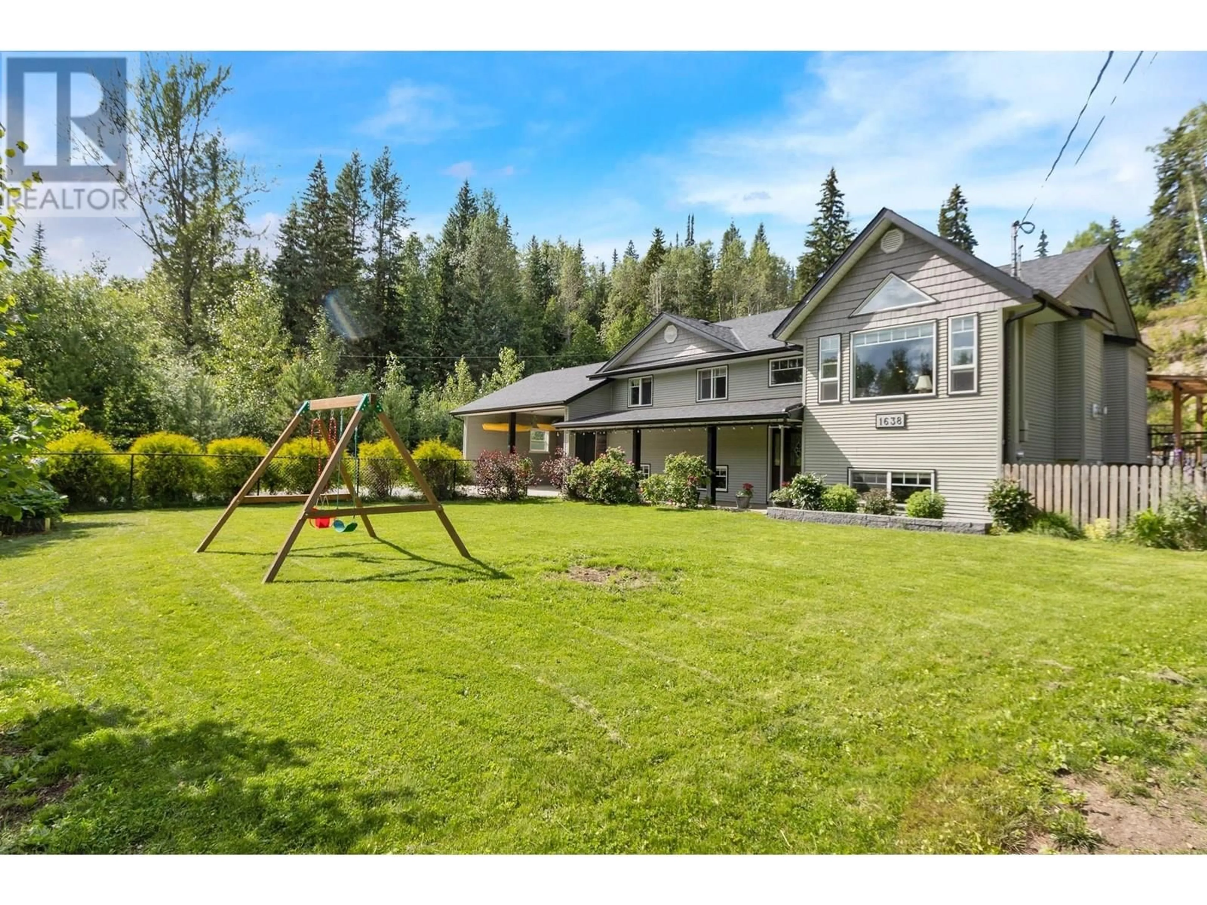 A pic from outside/outdoor area/front of a property/back of a property/a pic from drone, mountain view for 1638 FRASER FLATS ROAD, Prince George British Columbia V2K5S4