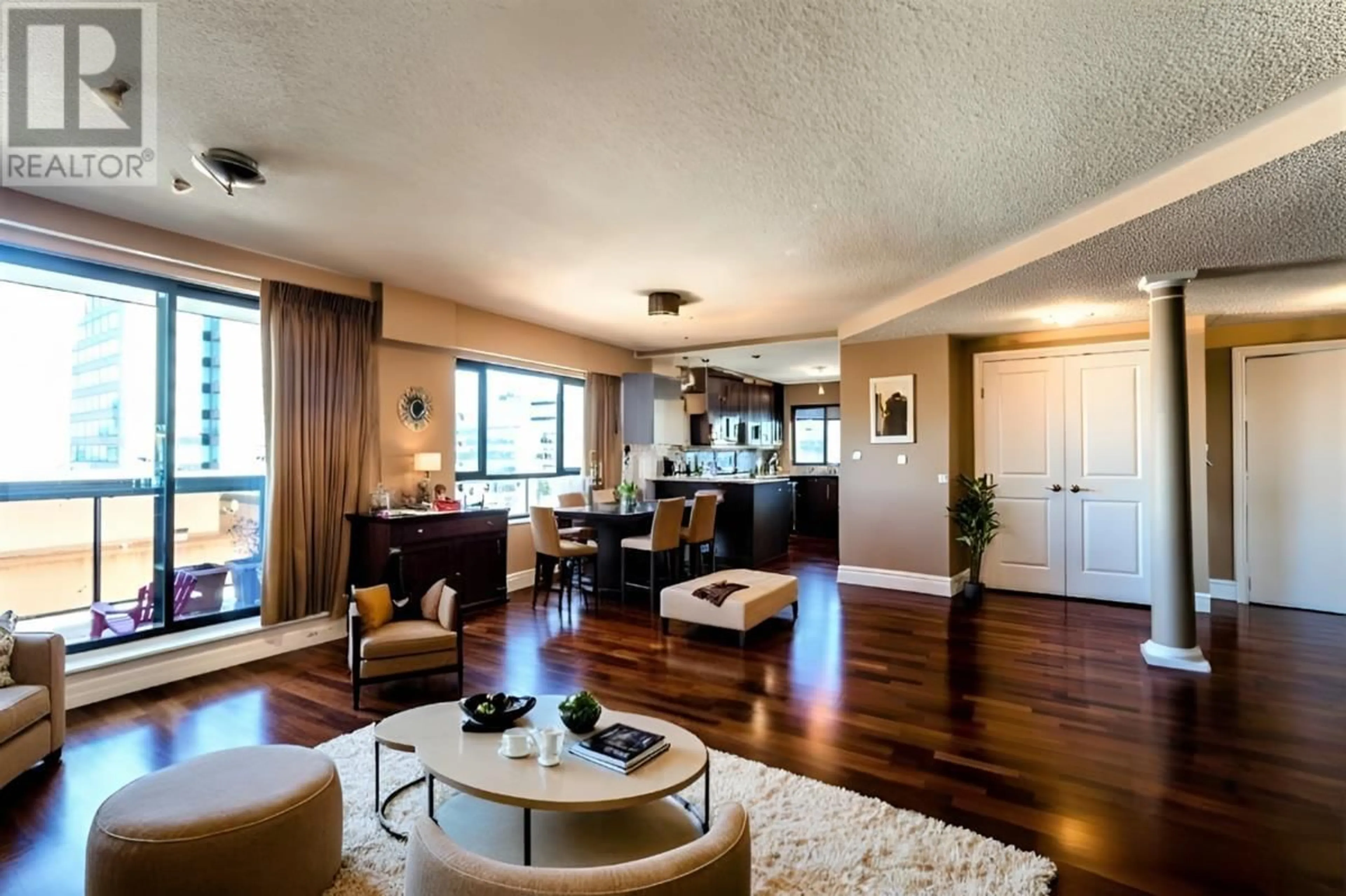 Living room with furniture, wood/laminate floor for 801 - 1337 10TH AVENUE, Vancouver British Columbia V6H1J7