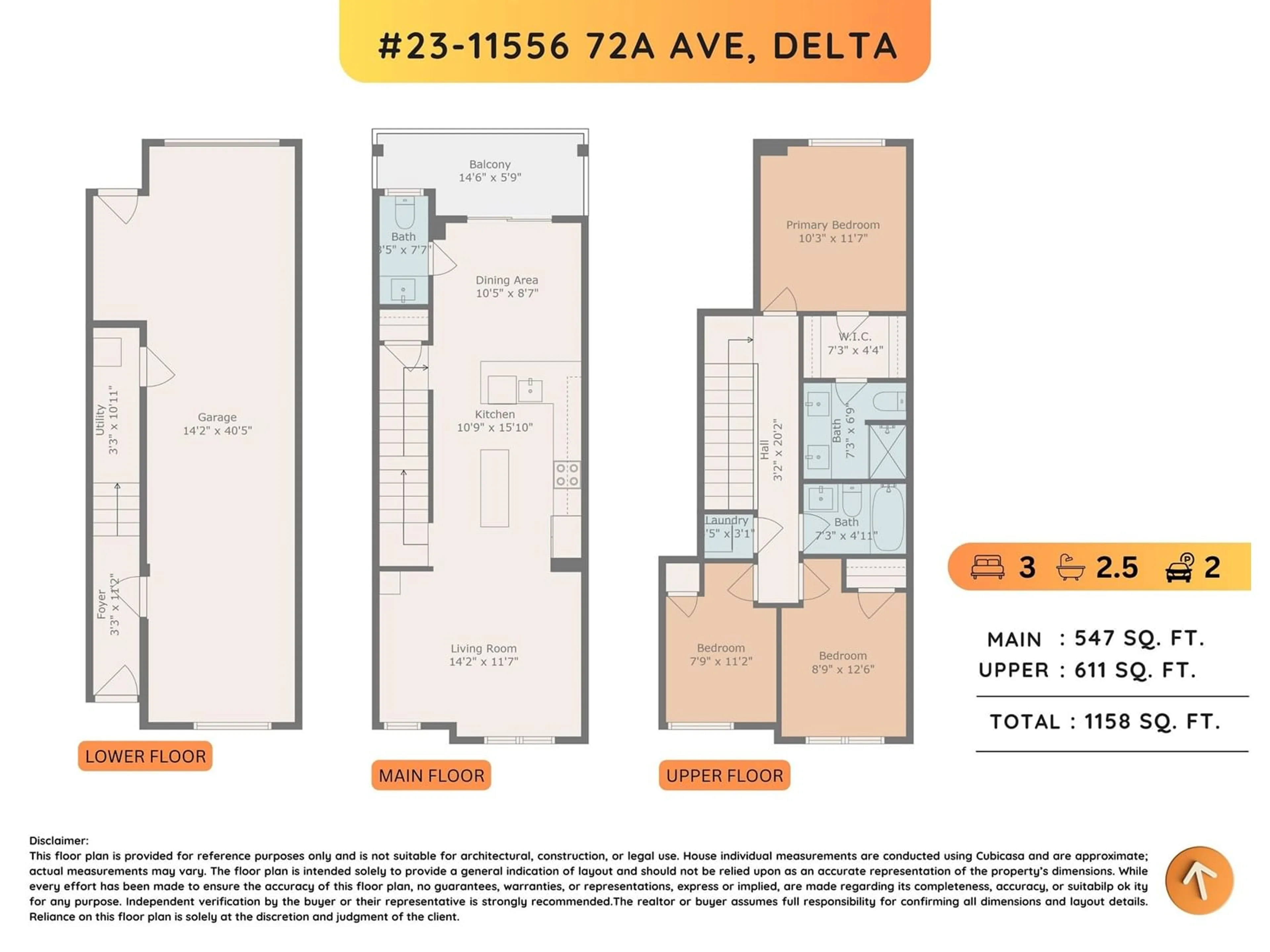 Floor plan for 23 - 11556 72A, Delta British Columbia V4C1A9