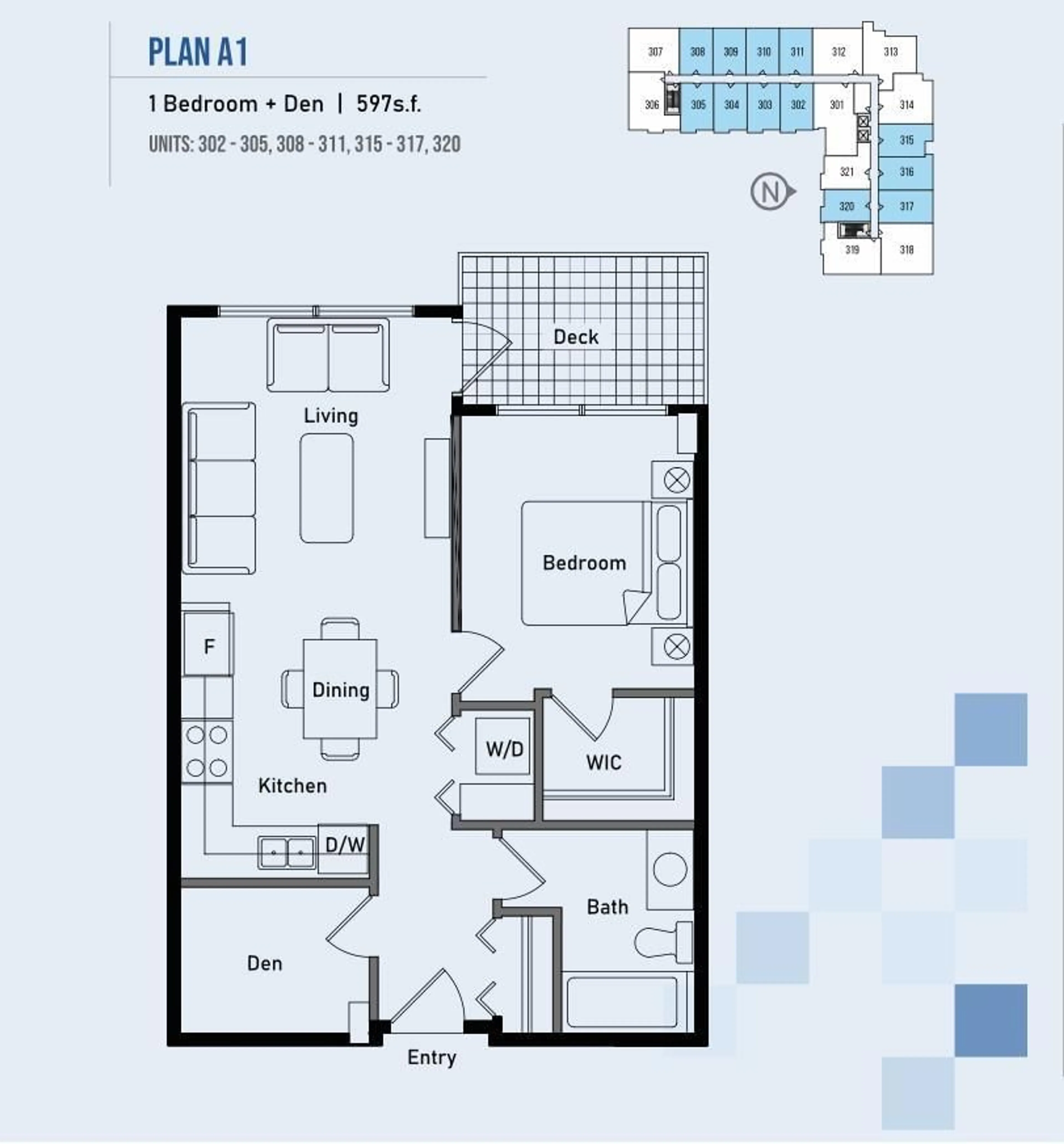 Floor plan for 308 - 7168 192, Surrey British Columbia V0V0V0