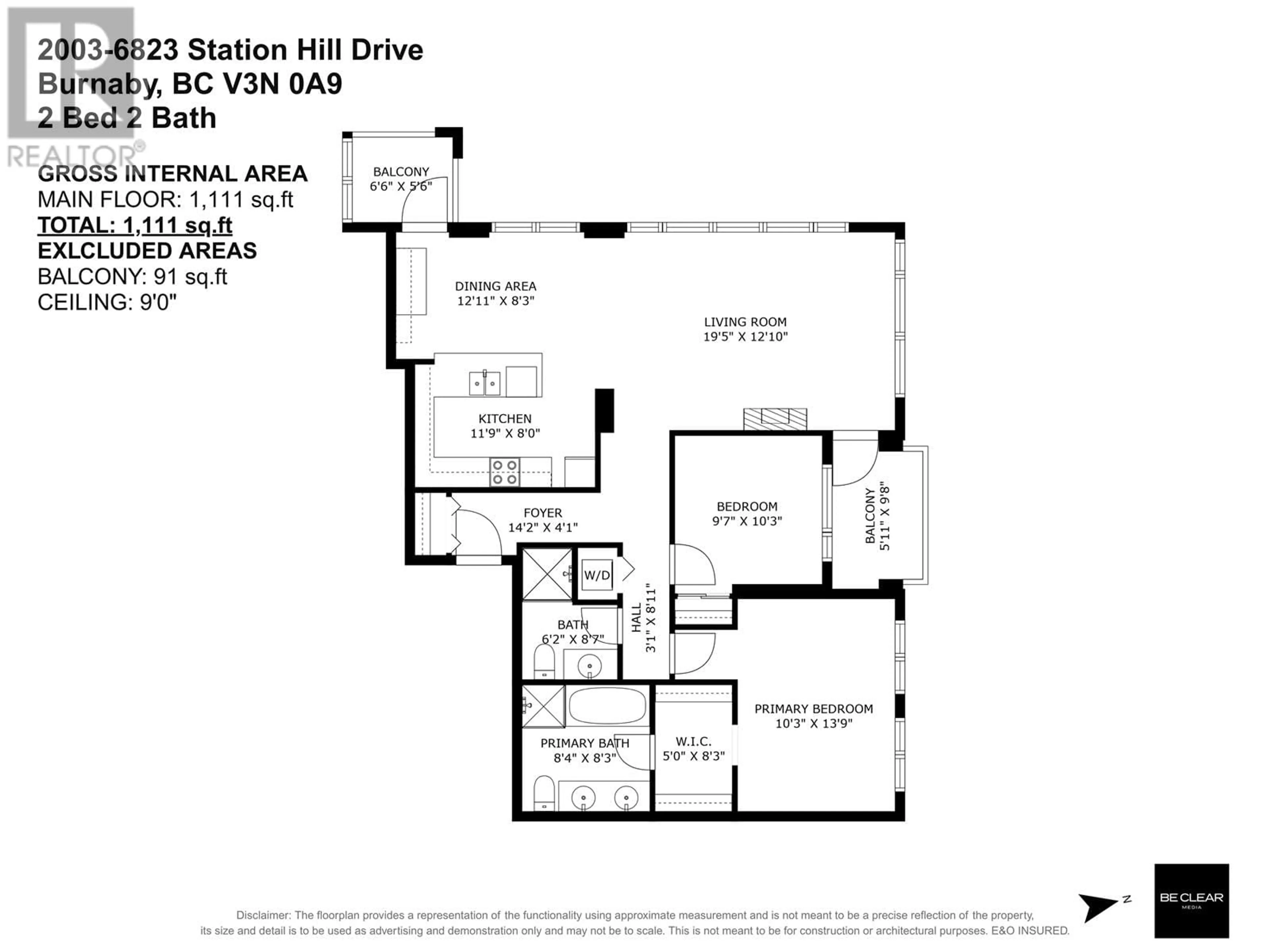 Floor plan for 2003 - 6823 STATION HILL DRIVE, Burnaby British Columbia V3N0A9