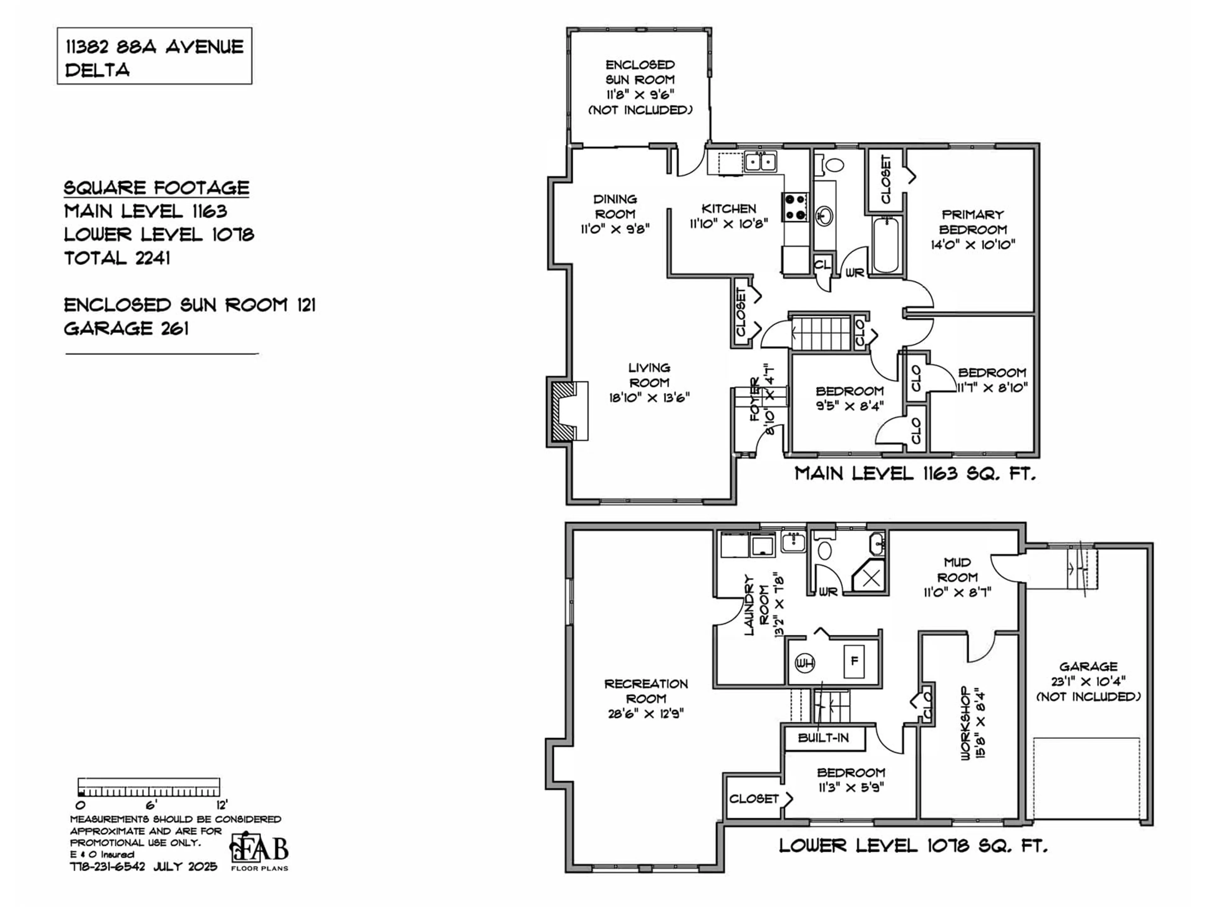 Floor plan for 11382 88A, Delta British Columbia V4C3E4