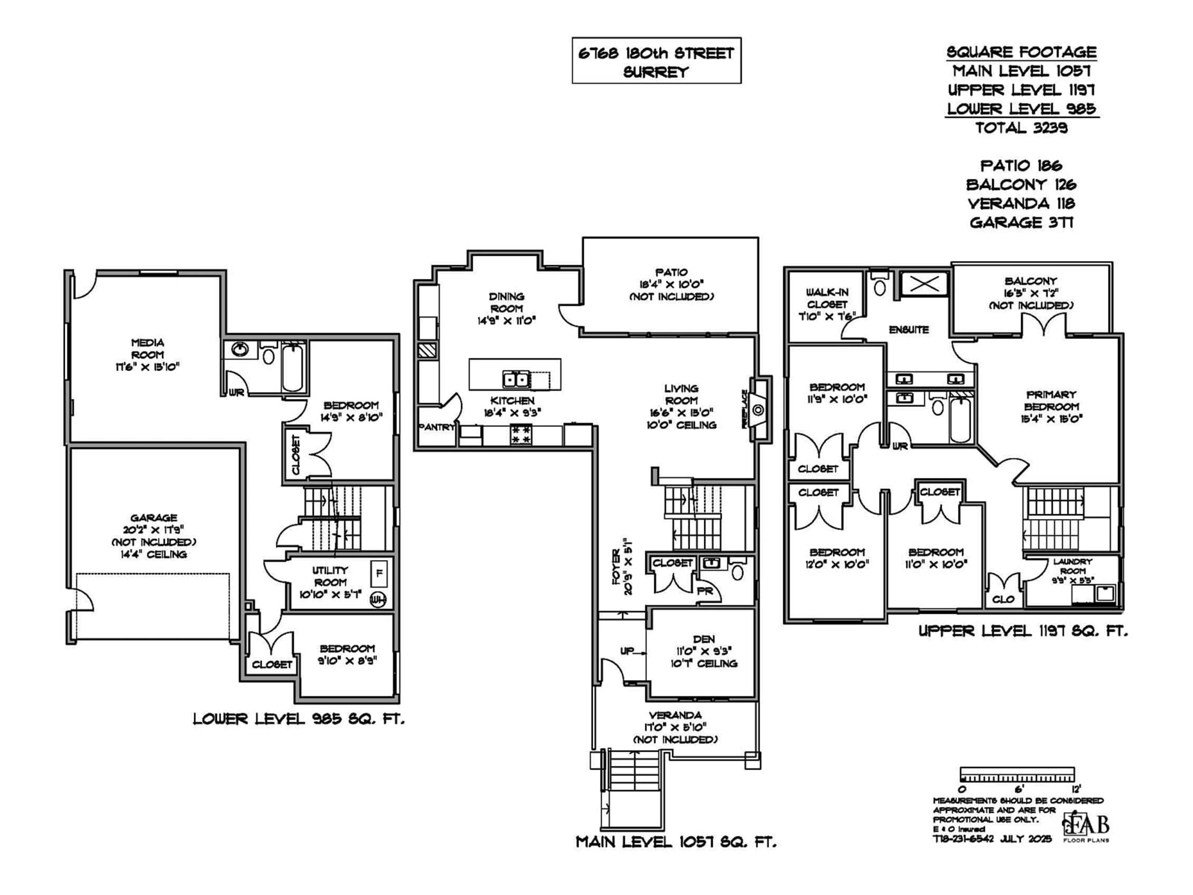 Floor plan for 6768 180, Surrey British Columbia V3S8C3