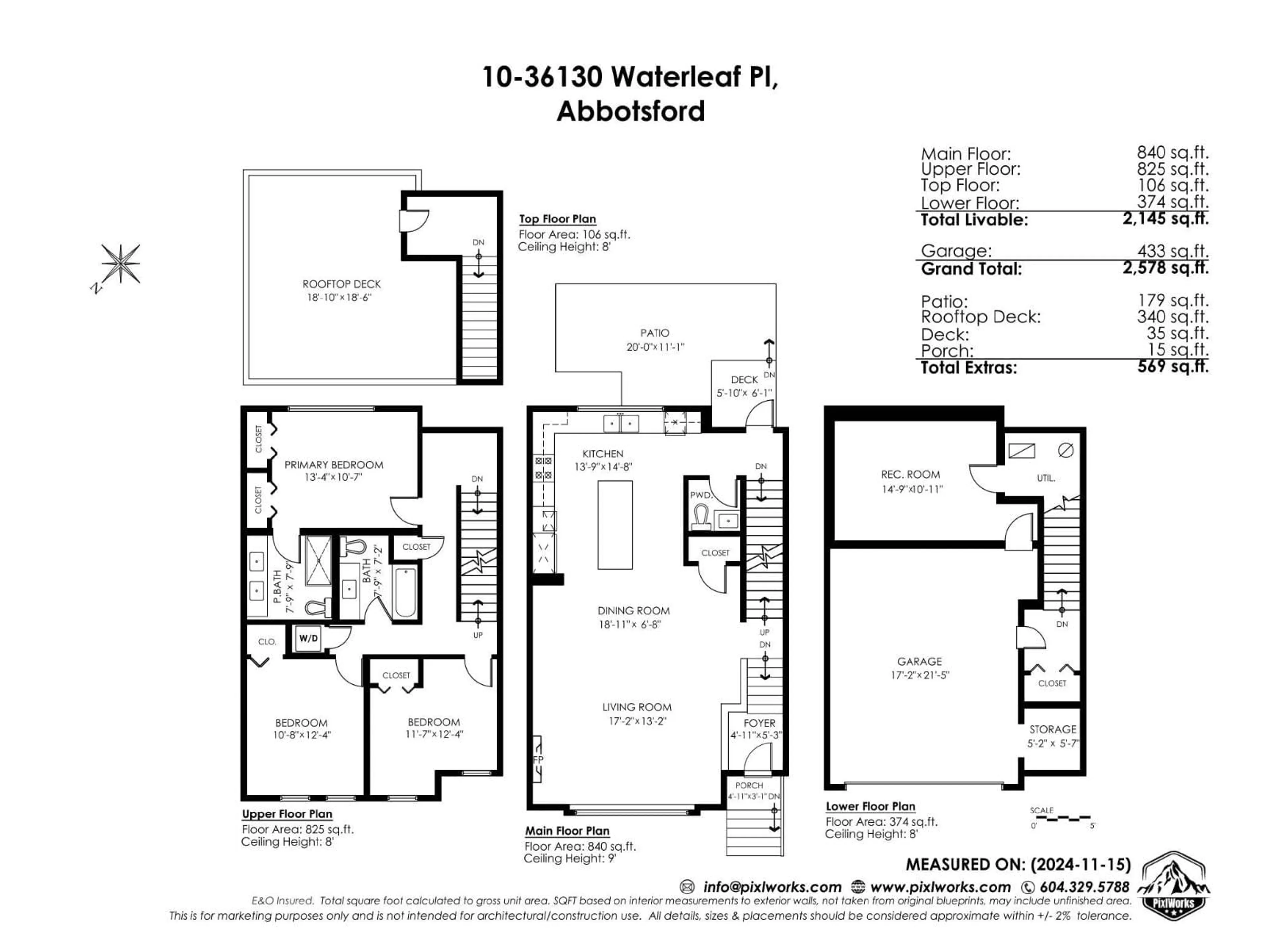 Floor plan for 10 - 36130 WATERLEAF, Abbotsford British Columbia V3G0G5