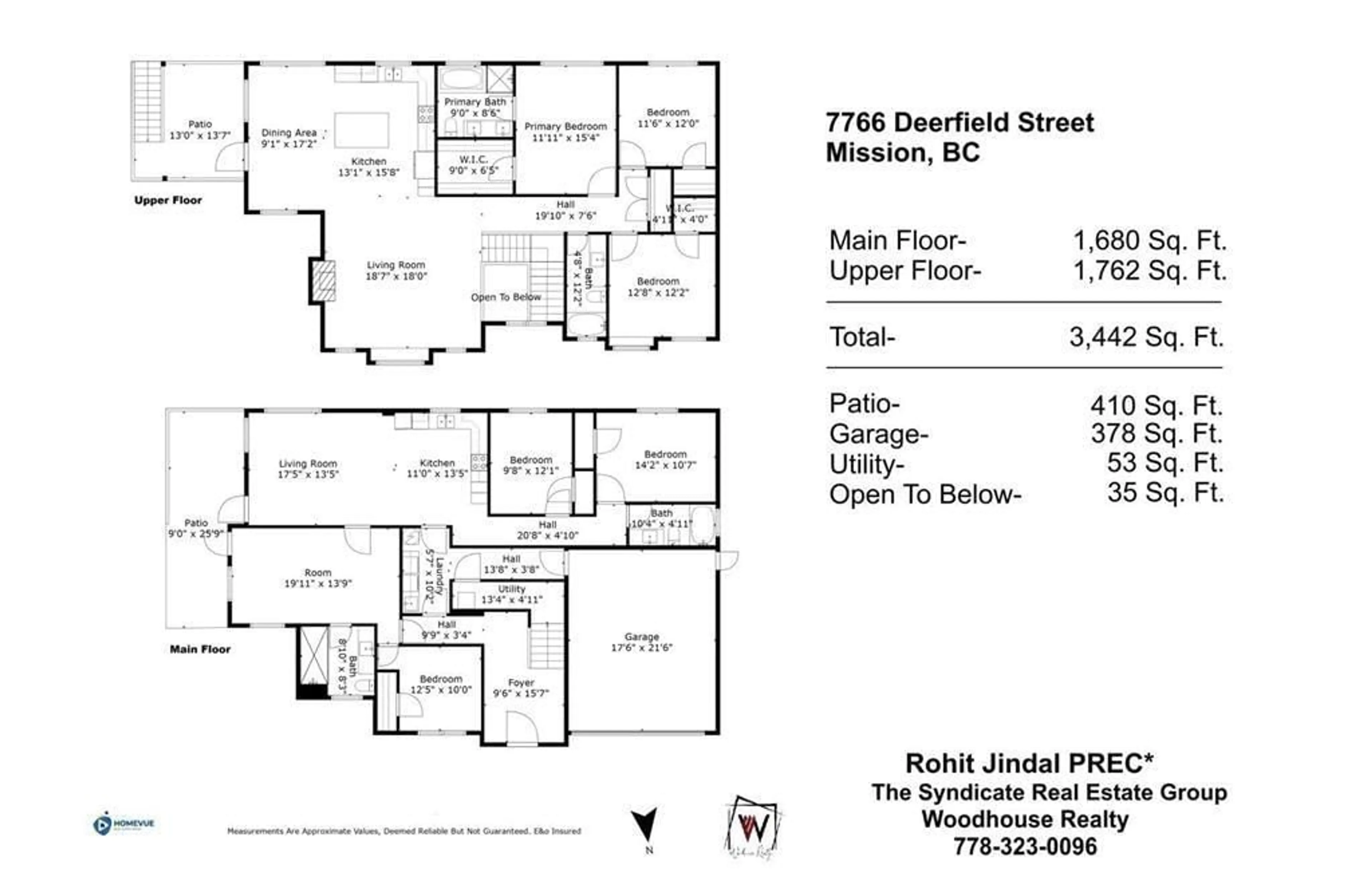 Floor plan for 7766 DEERFIELD, Mission British Columbia V2V3Z2