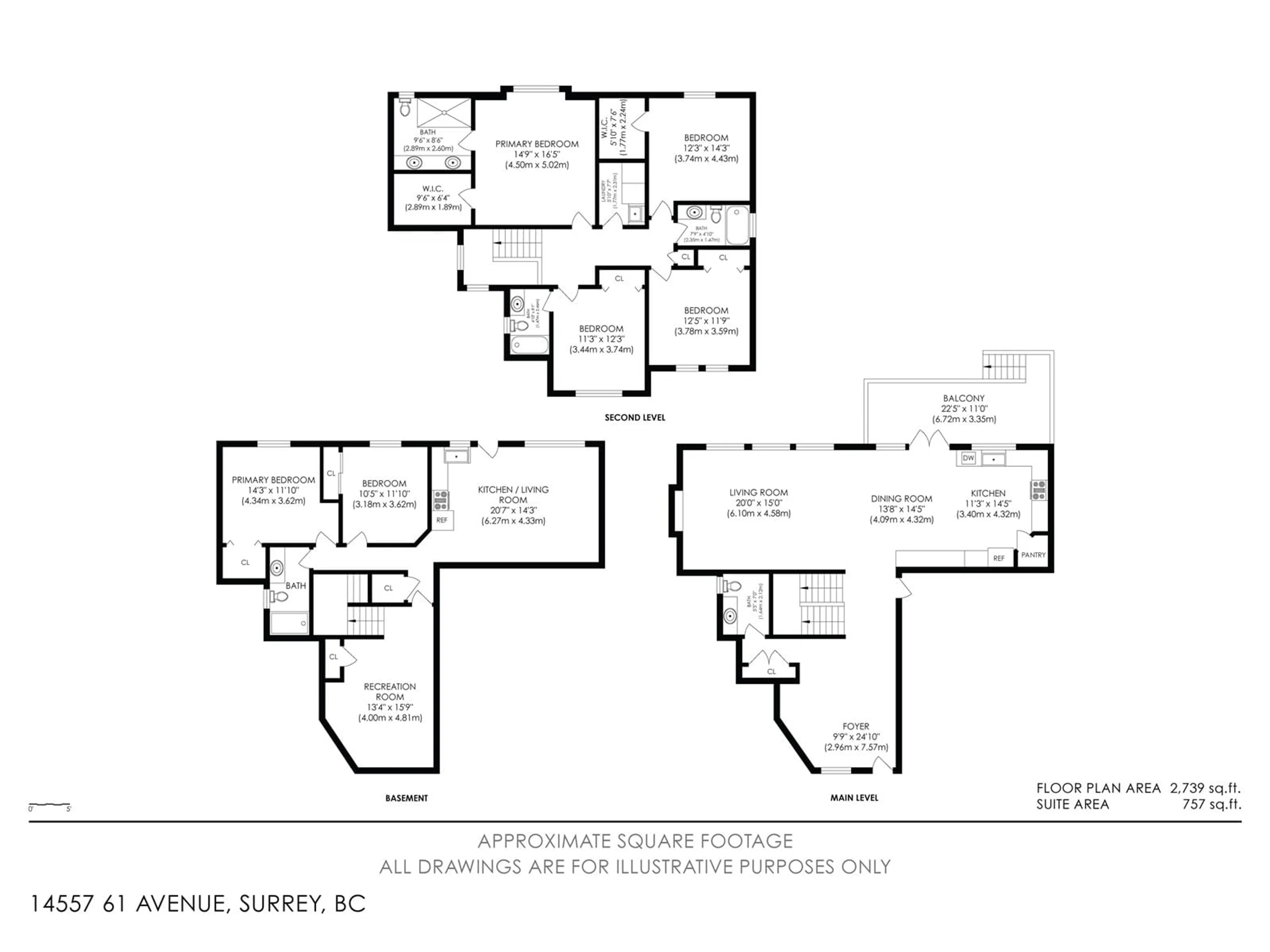 Floor plan for 14557 61, Surrey British Columbia V3S4R6