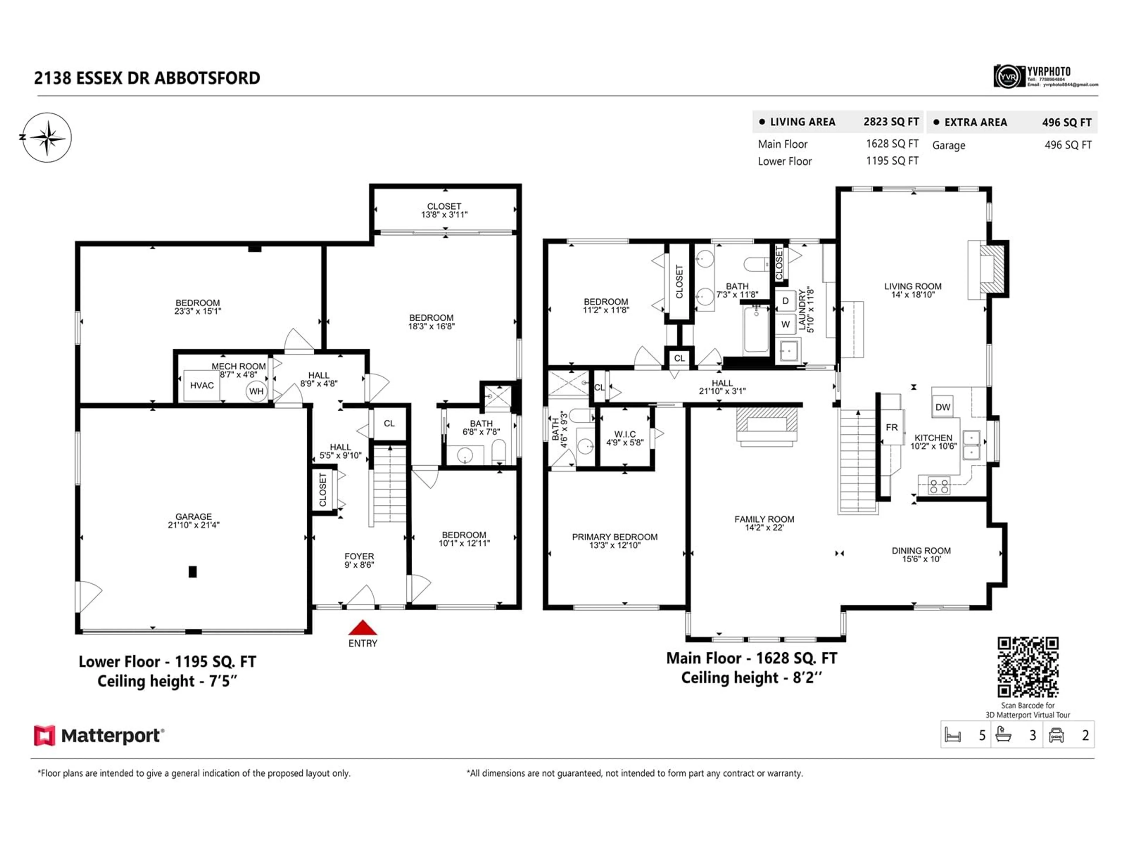 Floor plan for 2138 ESSEX, Abbotsford British Columbia V2S7R8