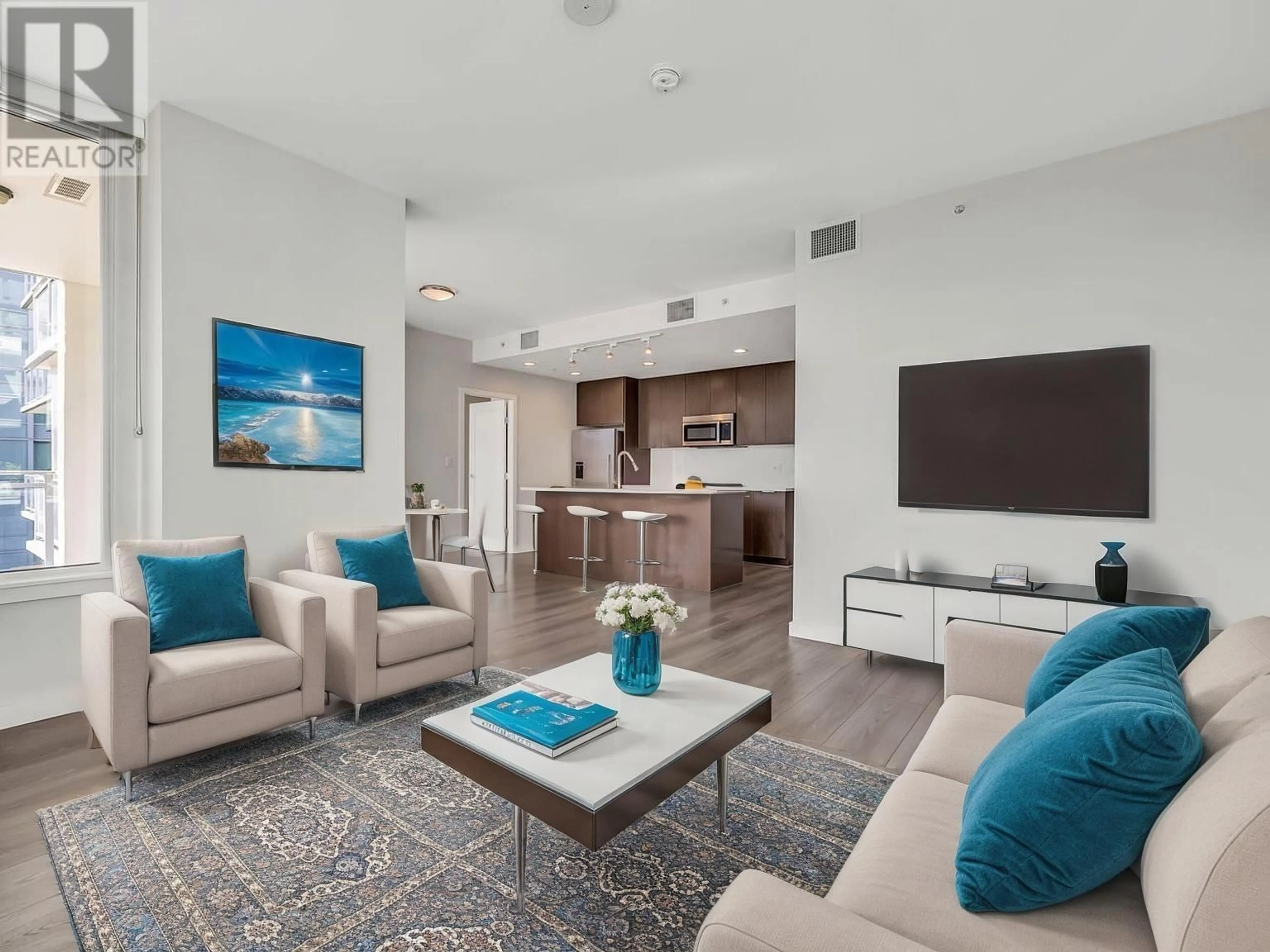 Living room with furniture, unknown for 816 - 8688 HAZELBRIDGE WAY, Richmond British Columbia V6X0R6