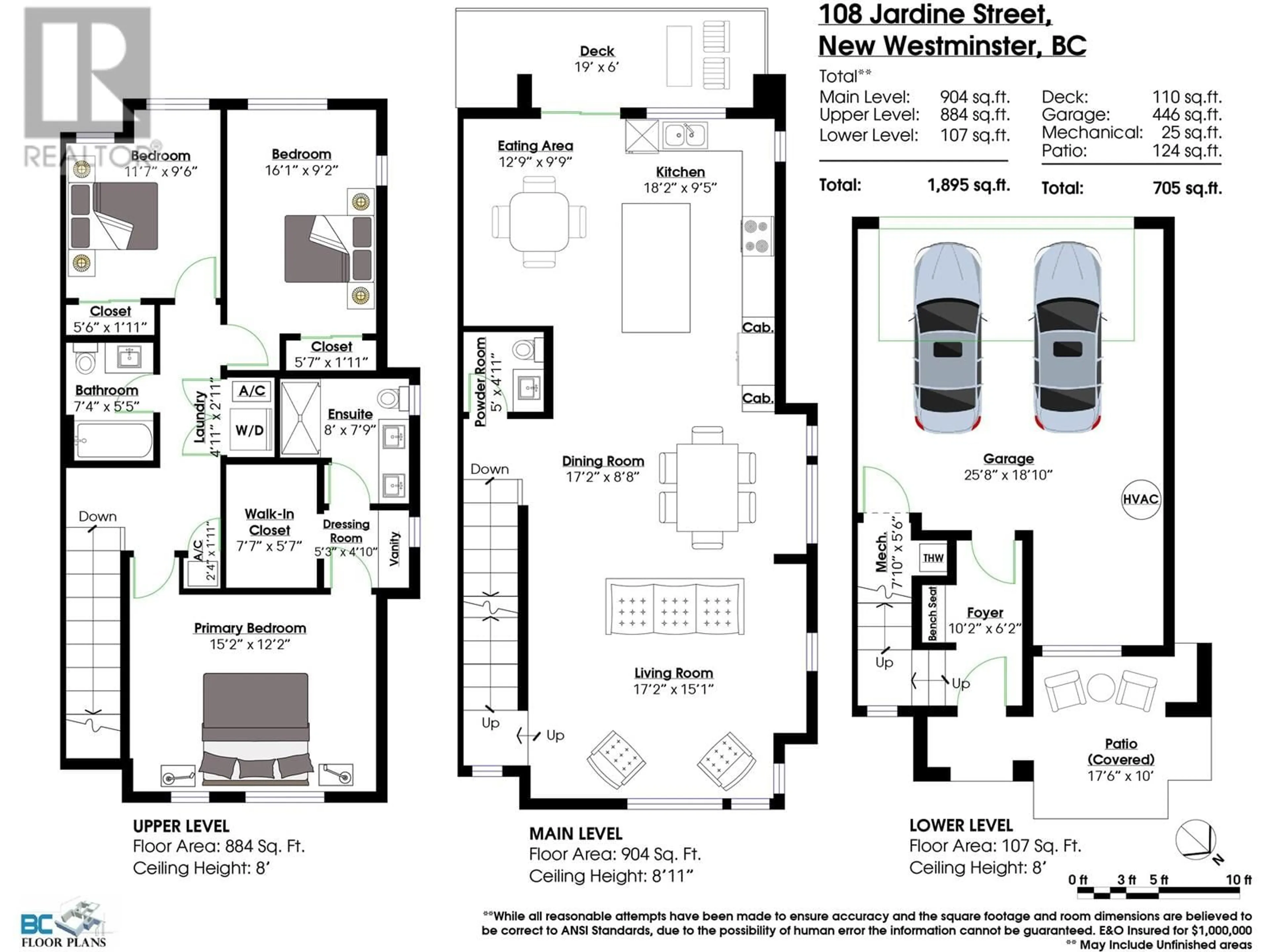 Floor plan for 108 JARDINE STREET, New Westminster British Columbia V3M0M4