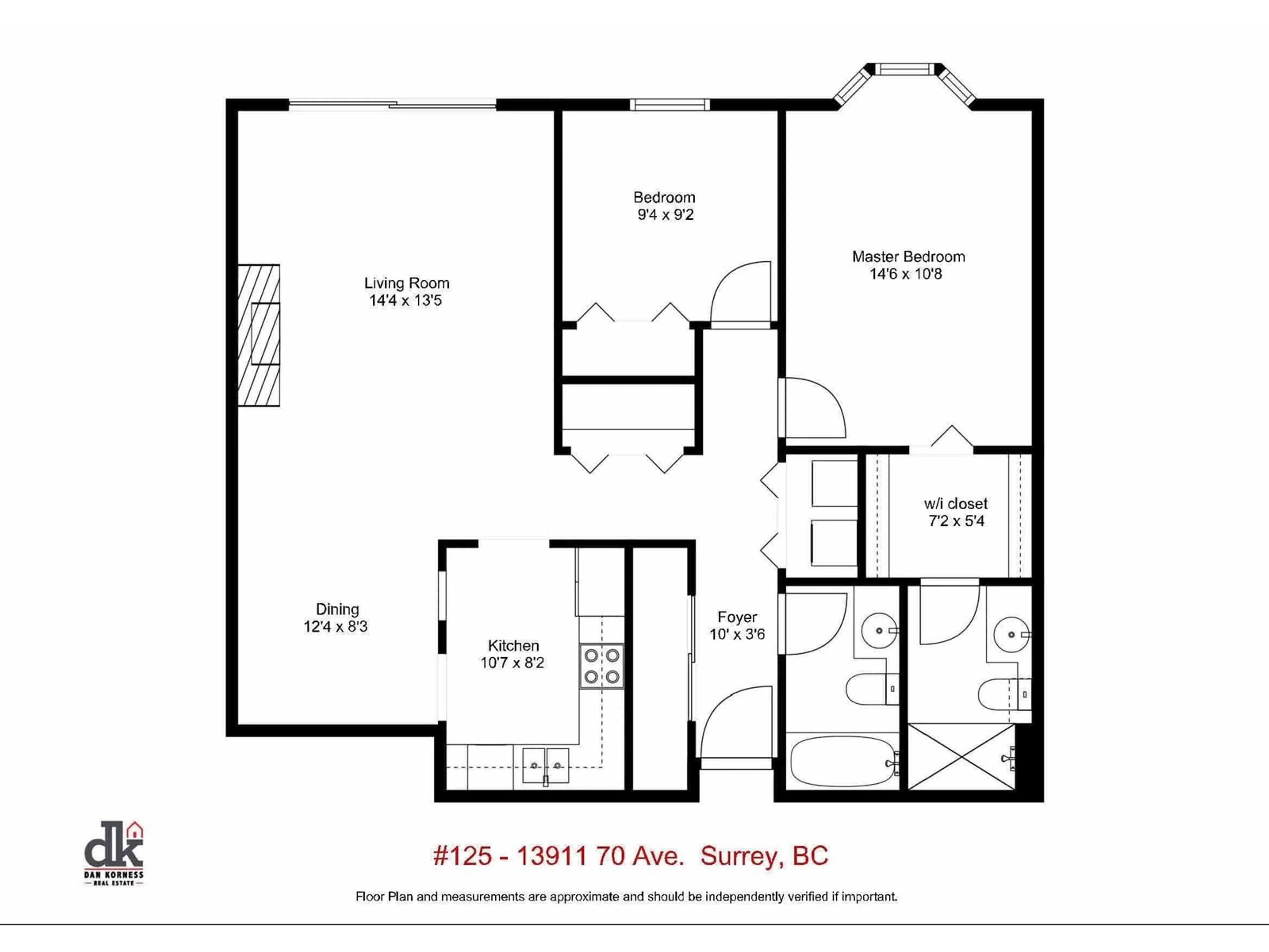 Floor plan for 125 - 13911 70, Surrey British Columbia V3W6B4