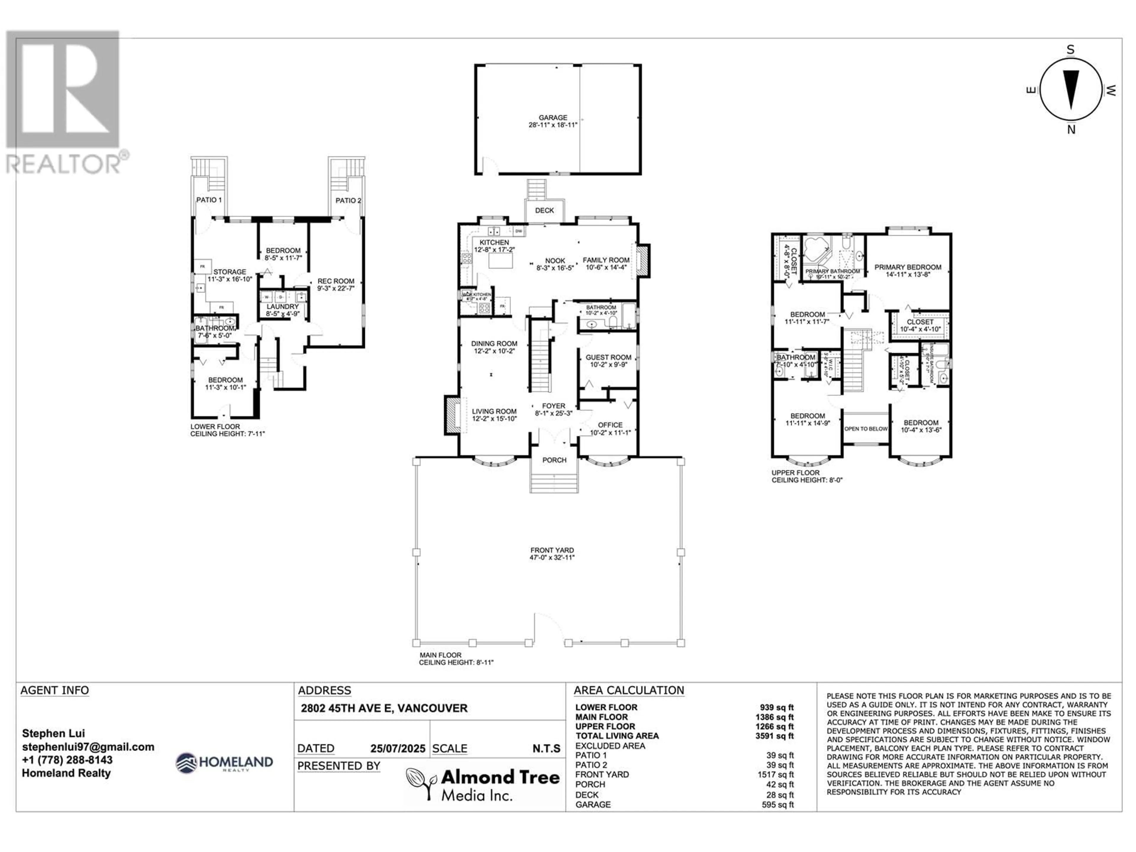 Floor plan for 2802 45TH AVENUE, Vancouver British Columbia V5R3C4