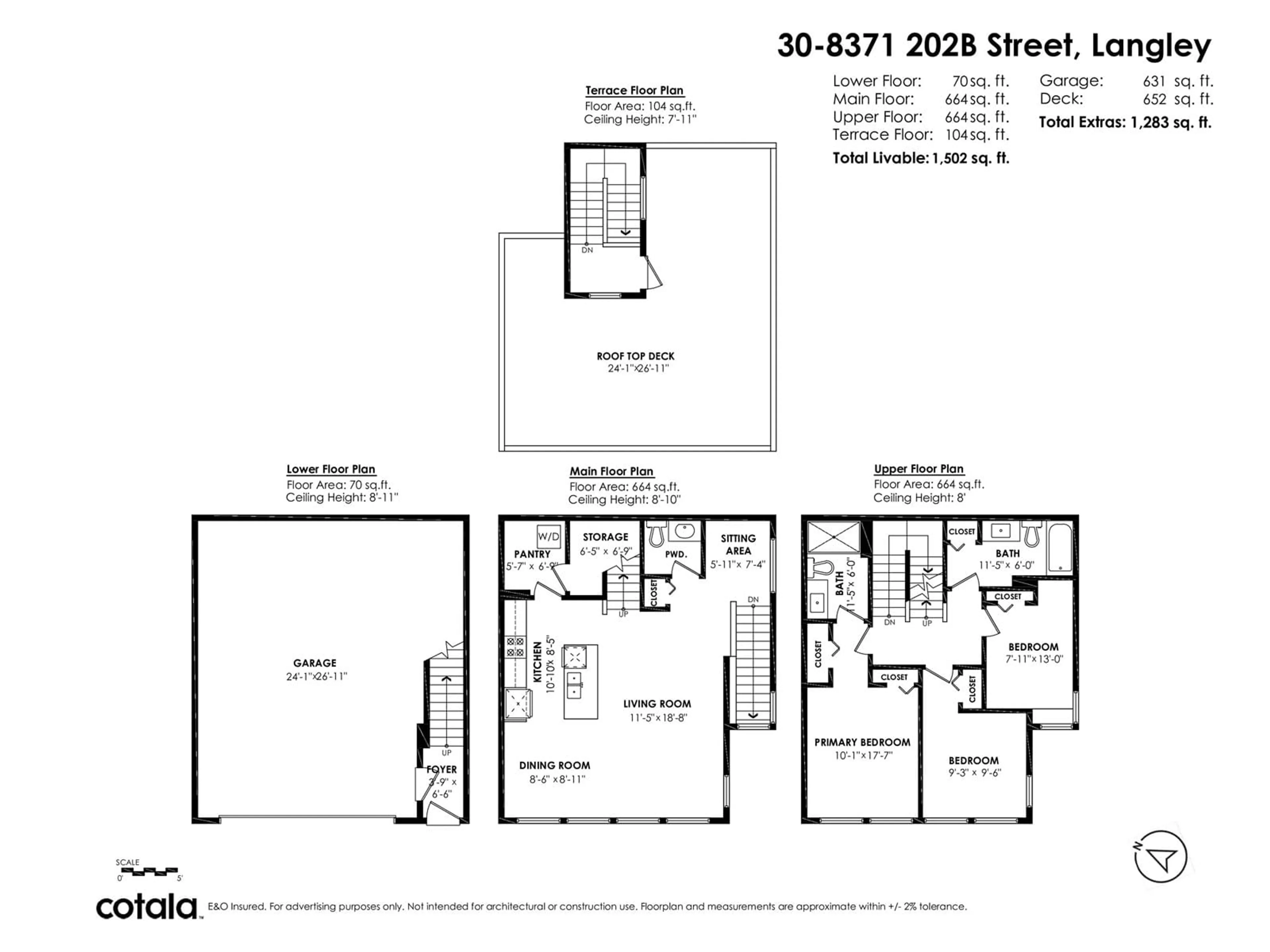 Floor plan for 30 - 8371 202B, Langley British Columbia V2Y1S8