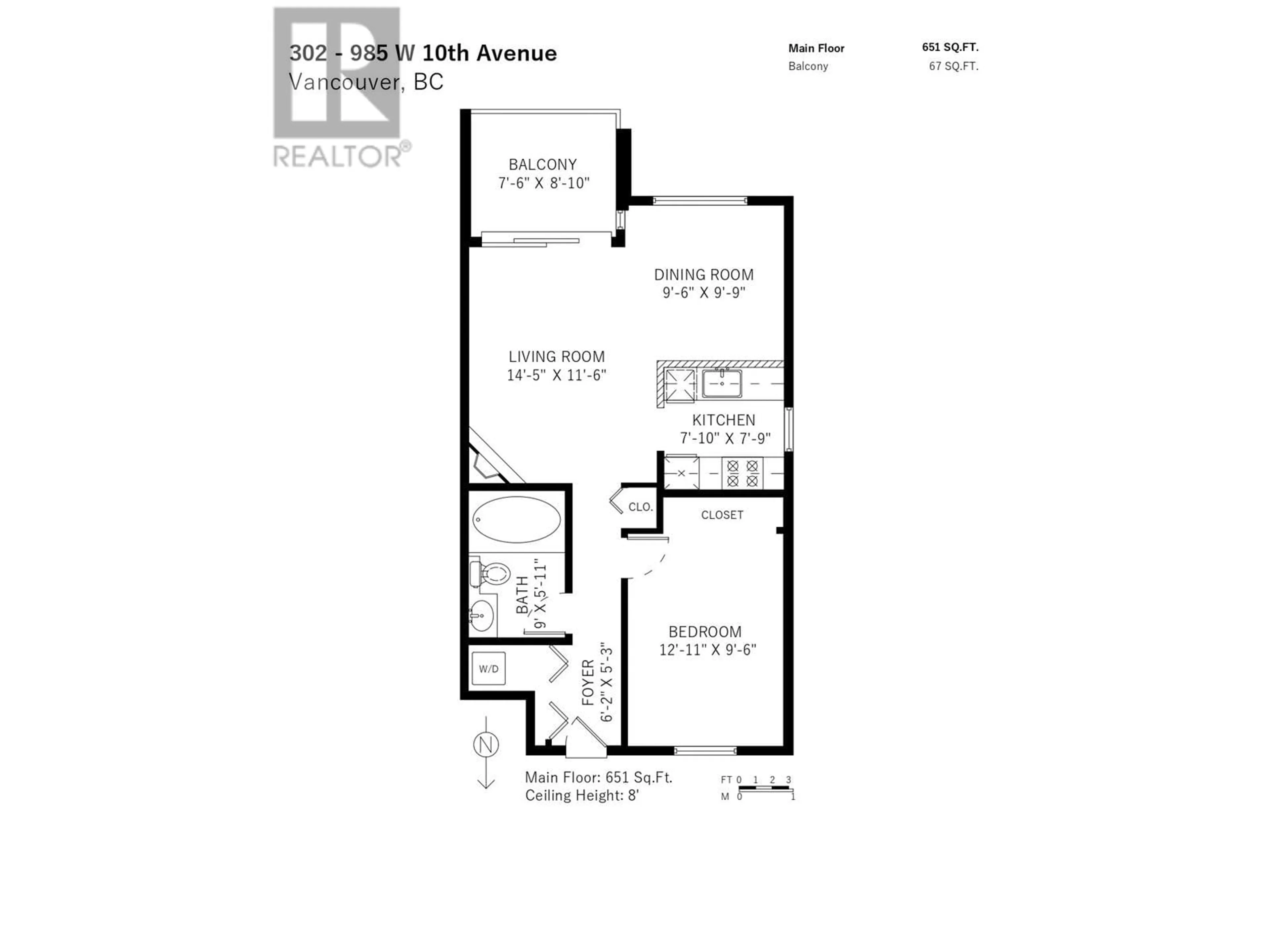 Floor plan for 302 - 985 10TH AVENUE, Vancouver British Columbia V5Z1L9