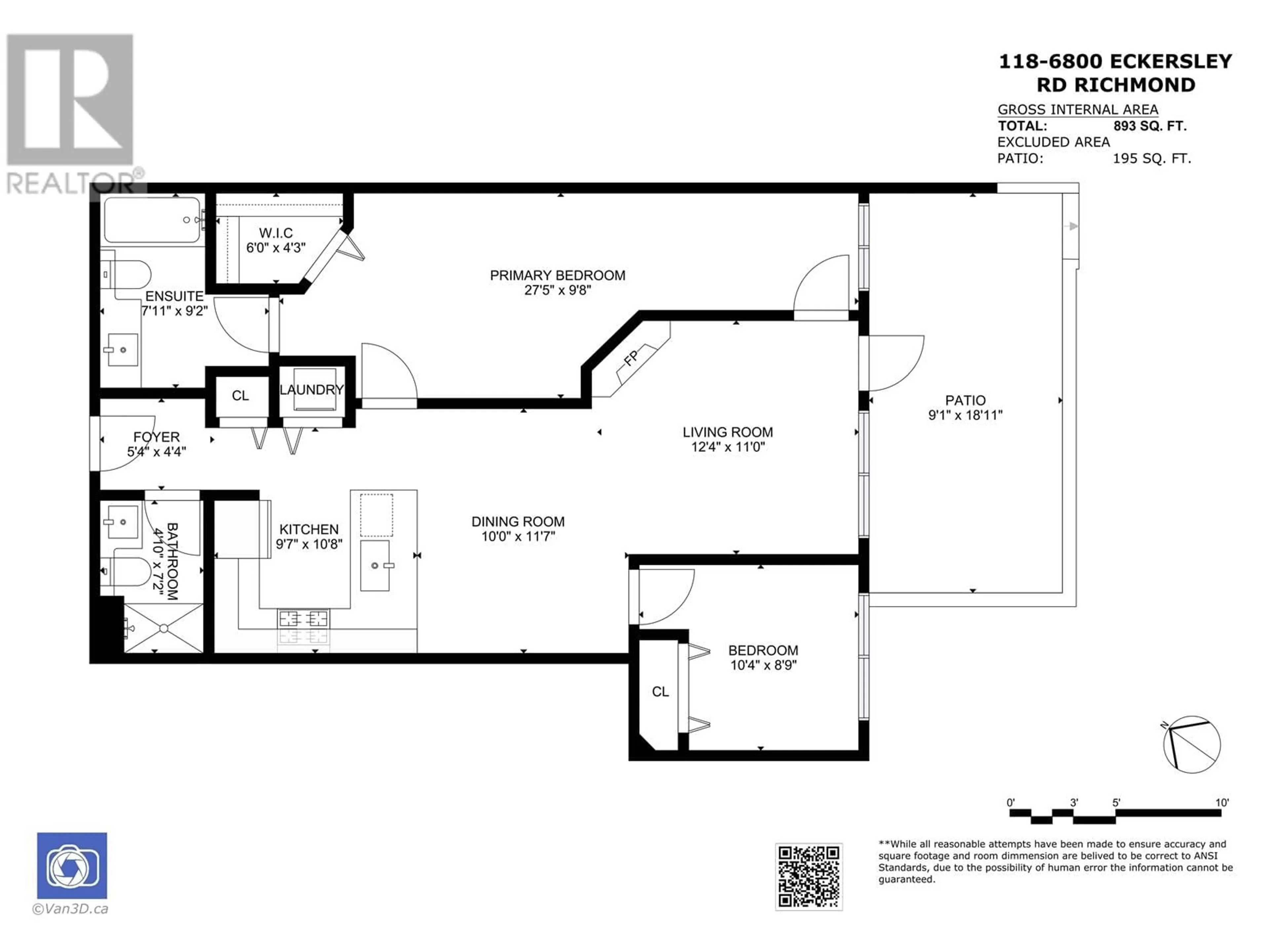 Floor plan for 118 - 6800 ECKERSLEY ROAD, Richmond British Columbia V6Y0E7
