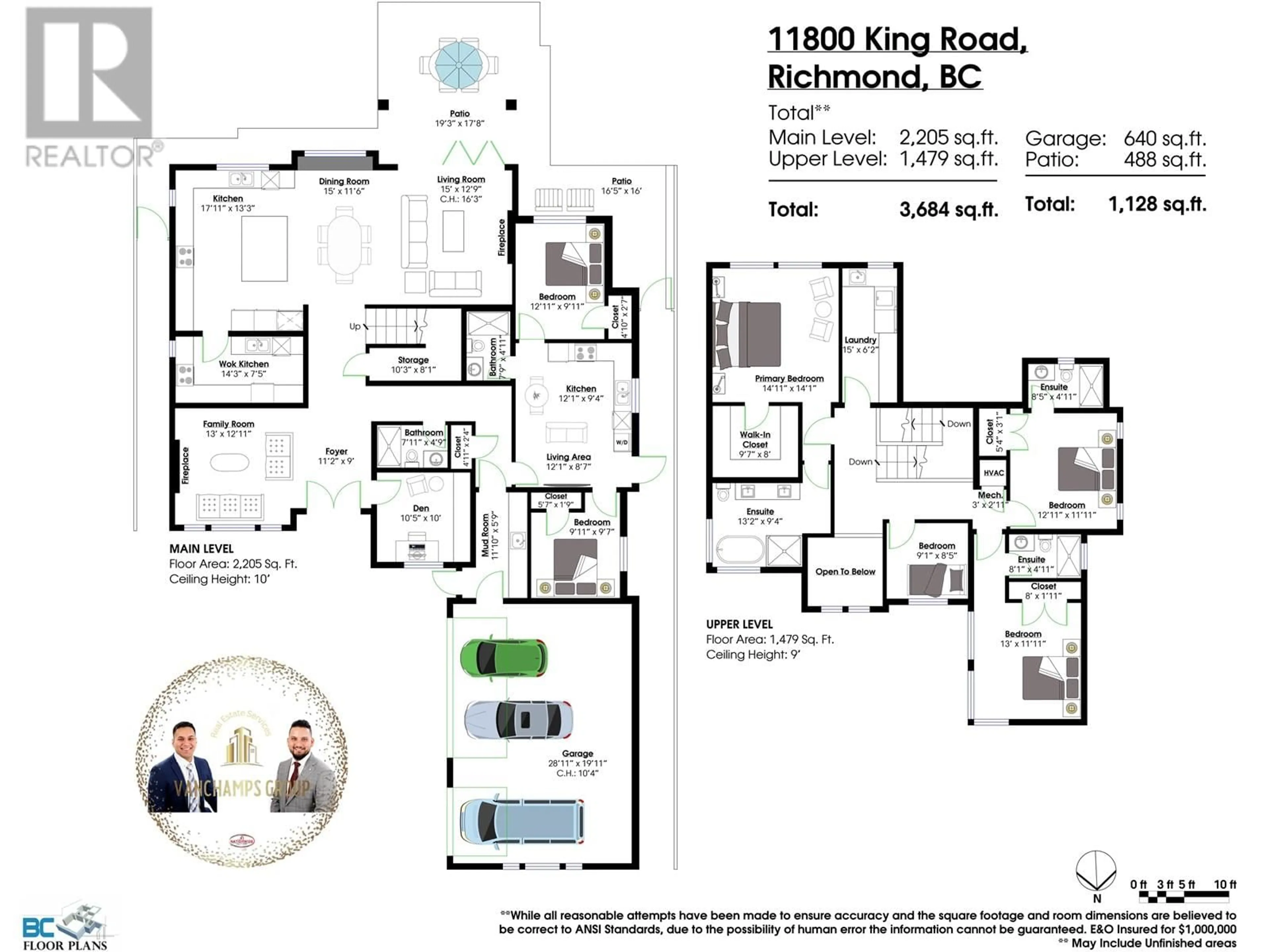 Floor plan for 11800 KING ROAD, Richmond British Columbia V7A3B6