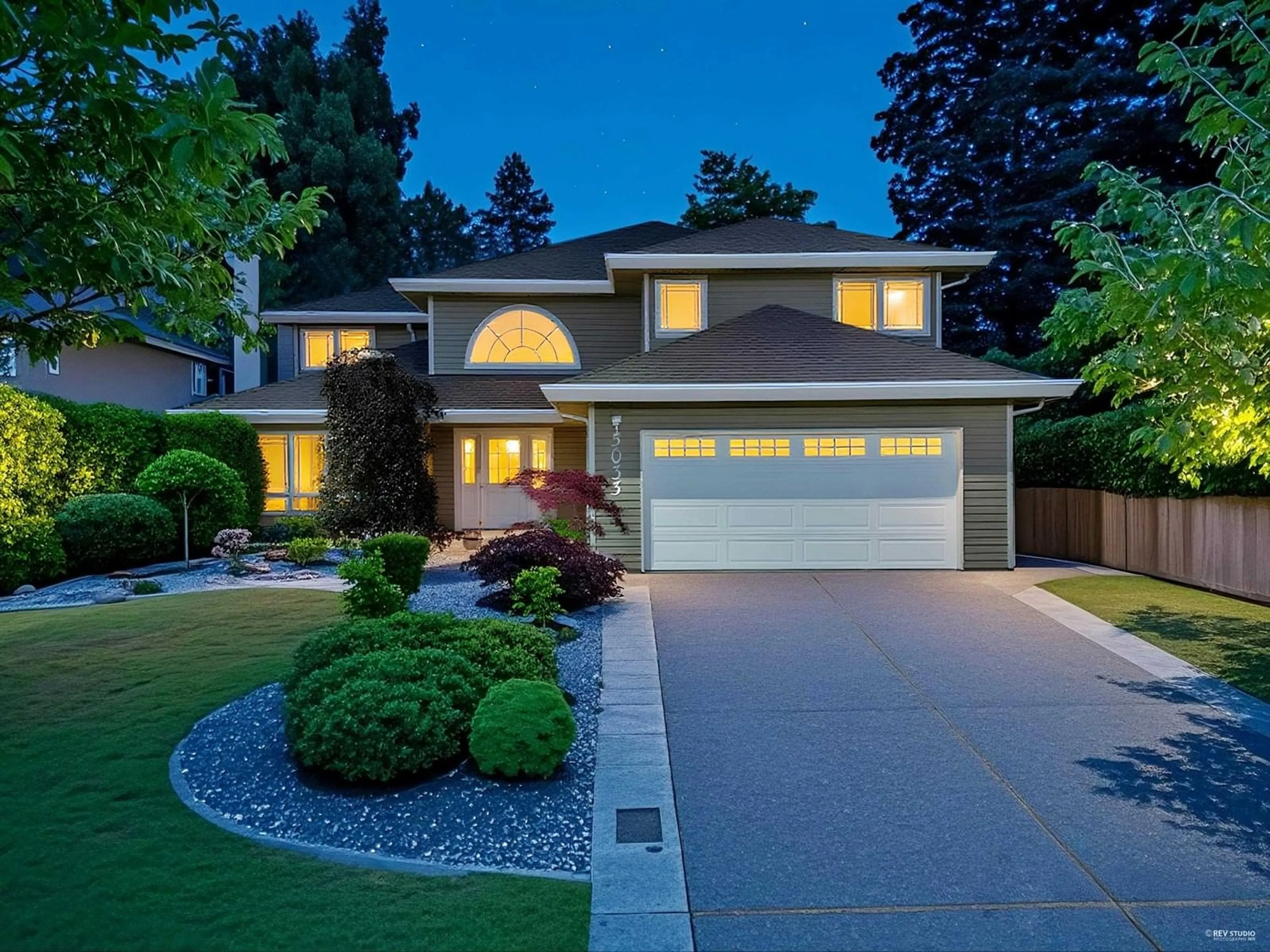 Home with vinyl exterior material, street for 15033 21B, Surrey British Columbia V4A8Z8
