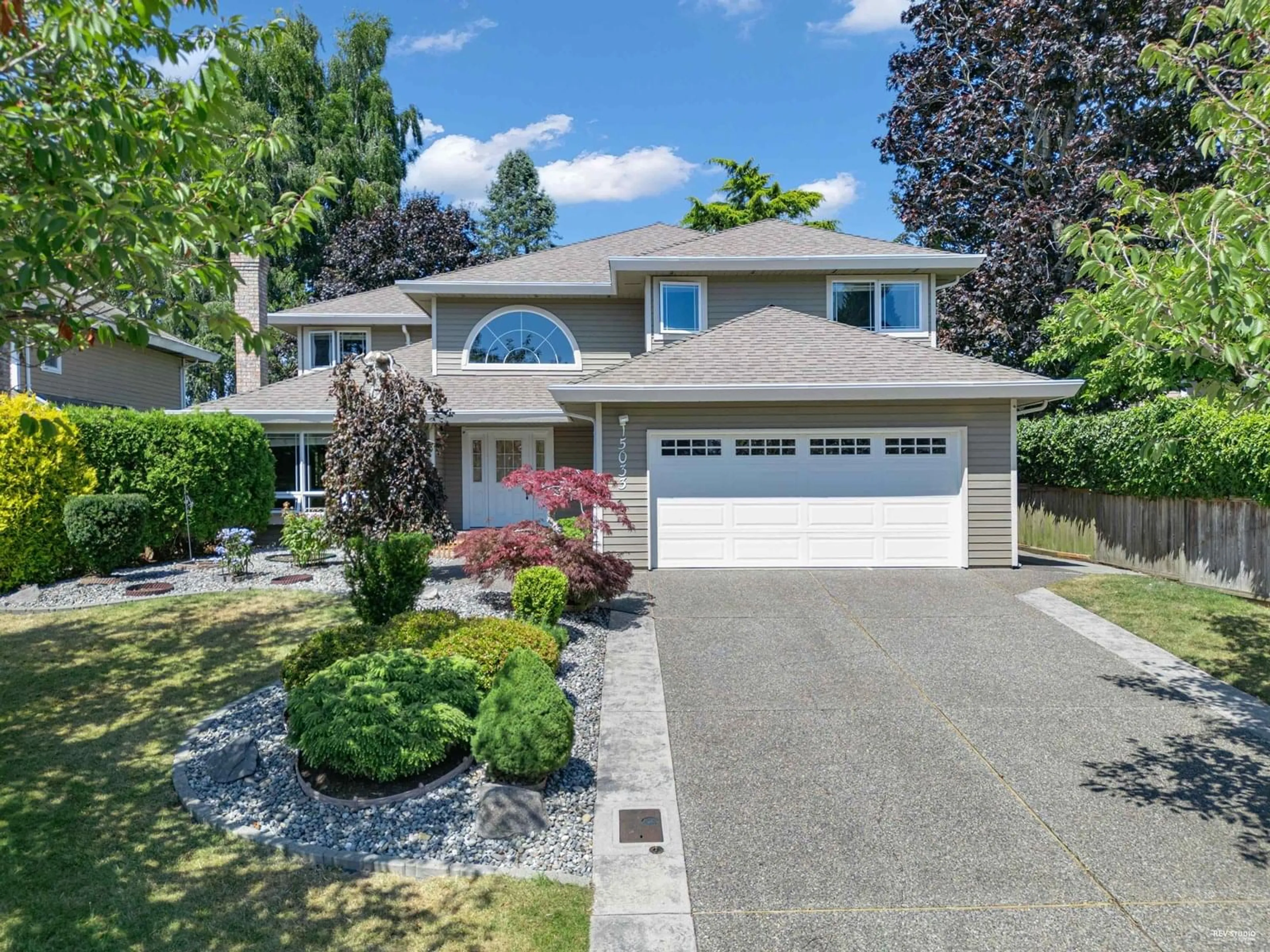 Home with vinyl exterior material, street for 15033 21B, Surrey British Columbia V4A8Z8