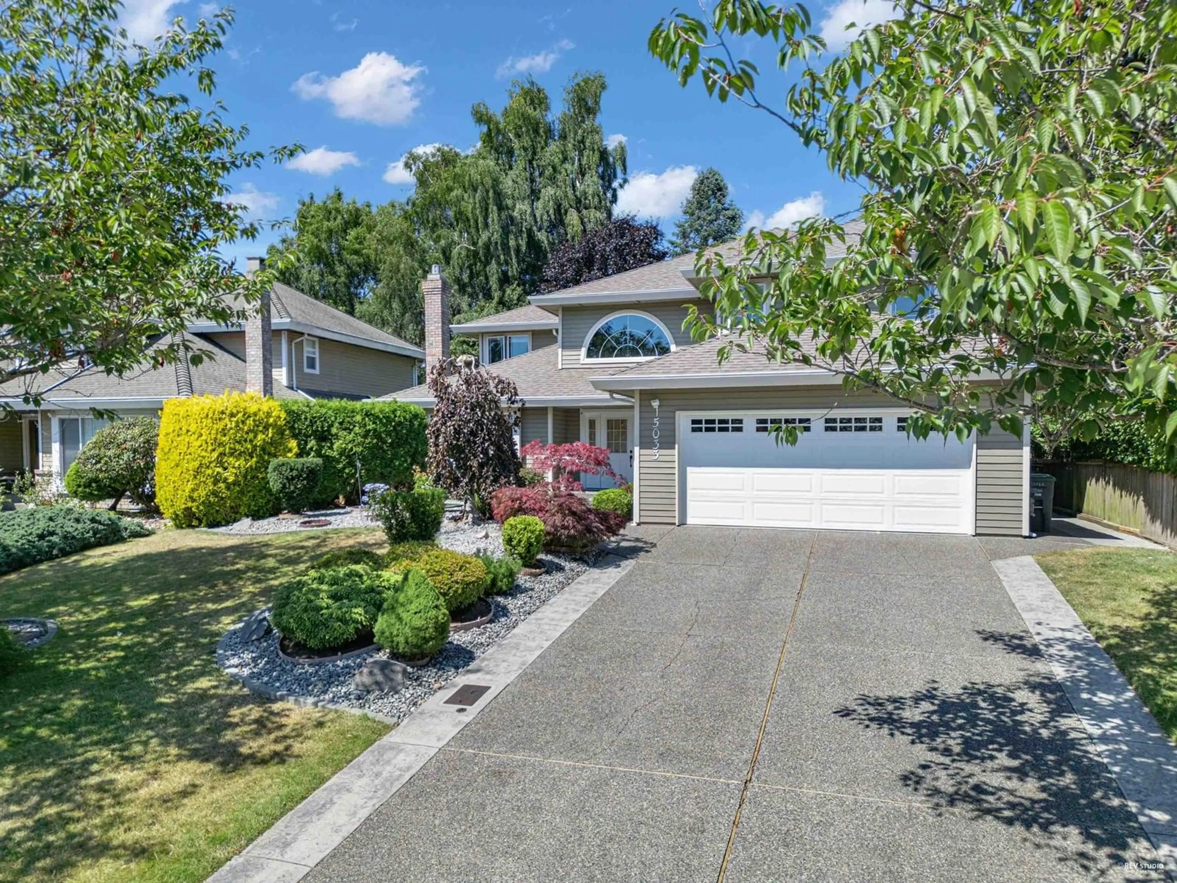 Home with vinyl exterior material, street for 15033 21B, Surrey British Columbia V4A8Z8