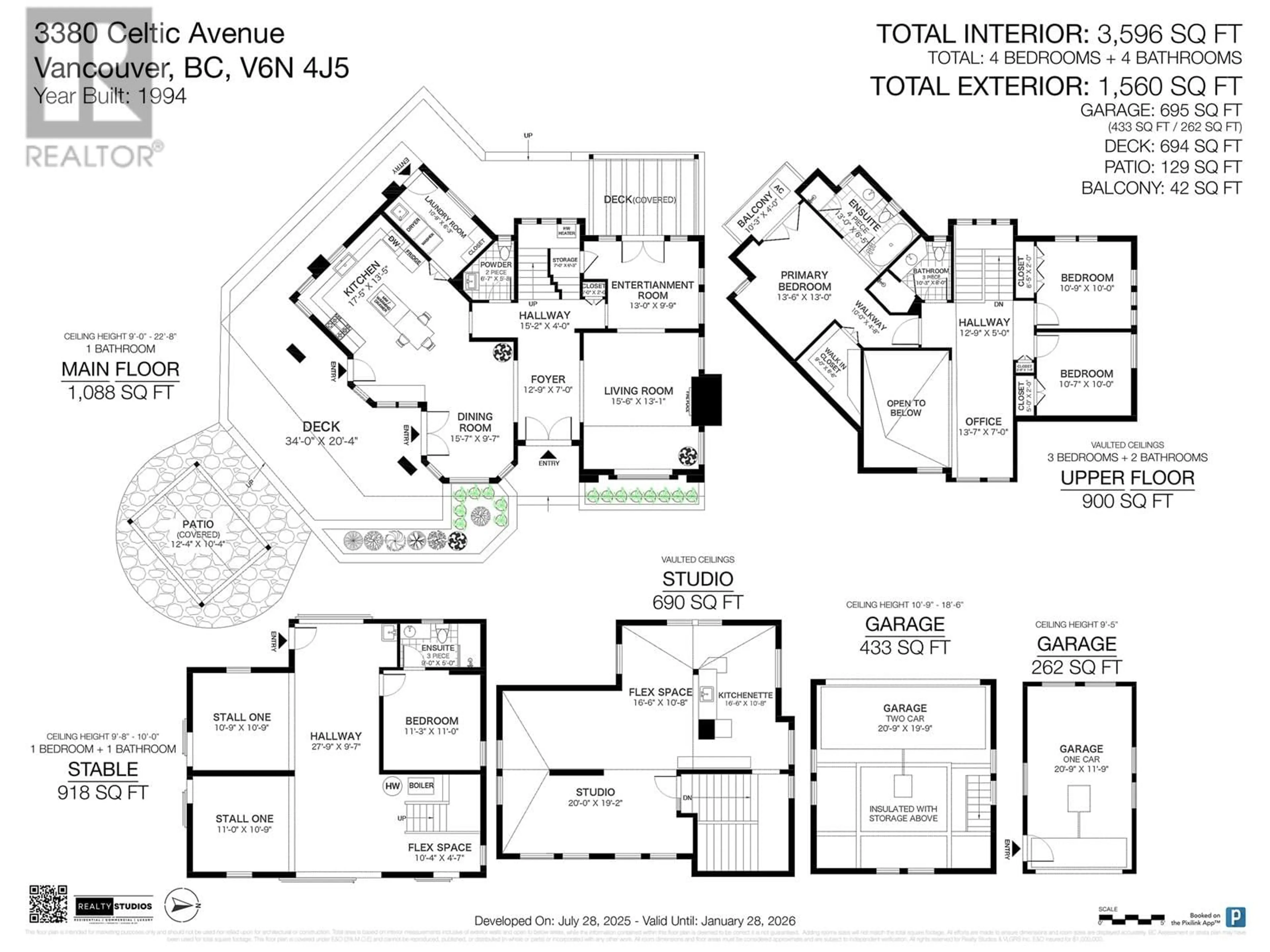 Floor plan for 3380 CELTIC AVENUE, Vancouver British Columbia V6N4J5