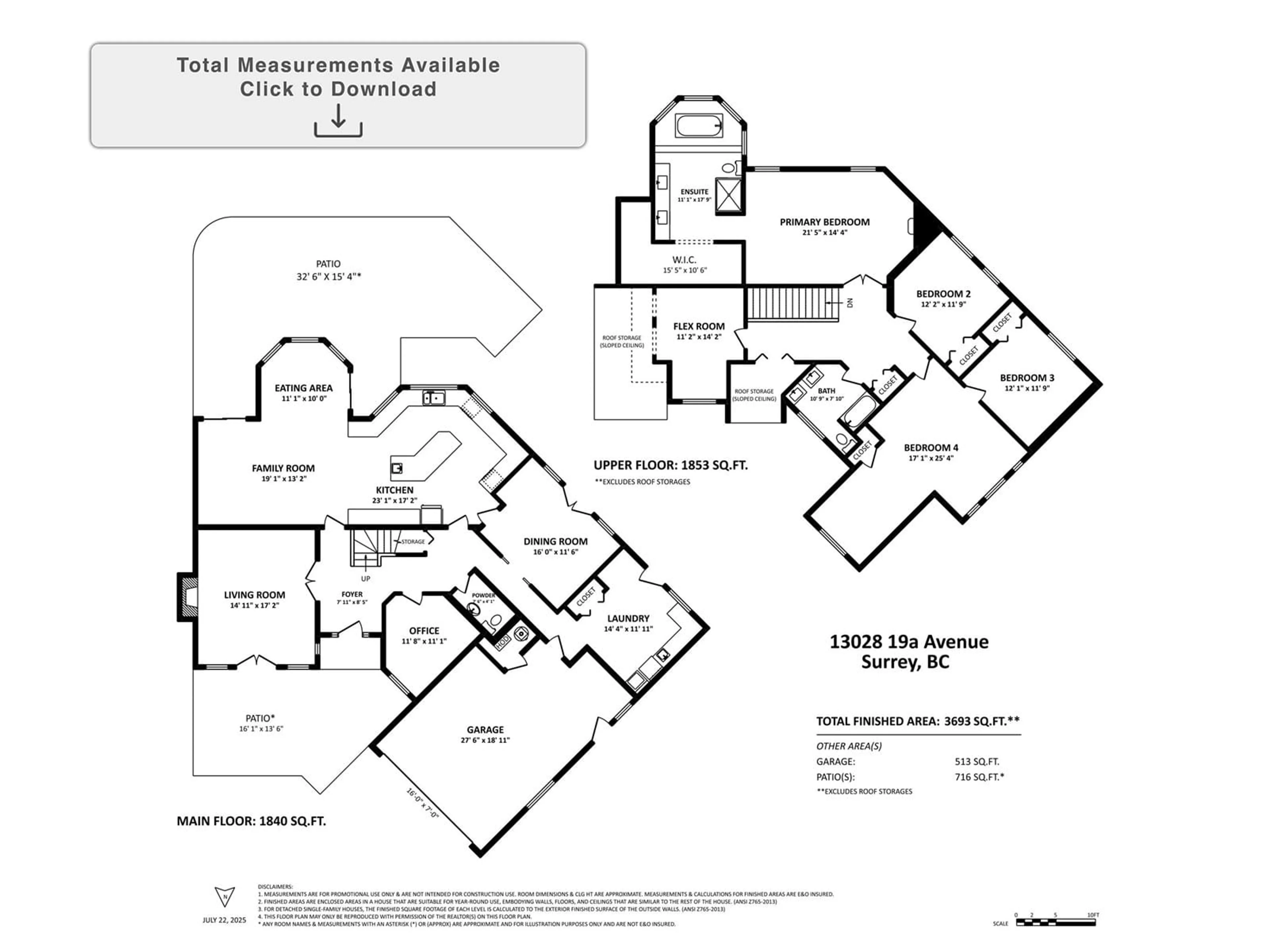 Floor plan for 13028 19A, Surrey British Columbia V4A8A8