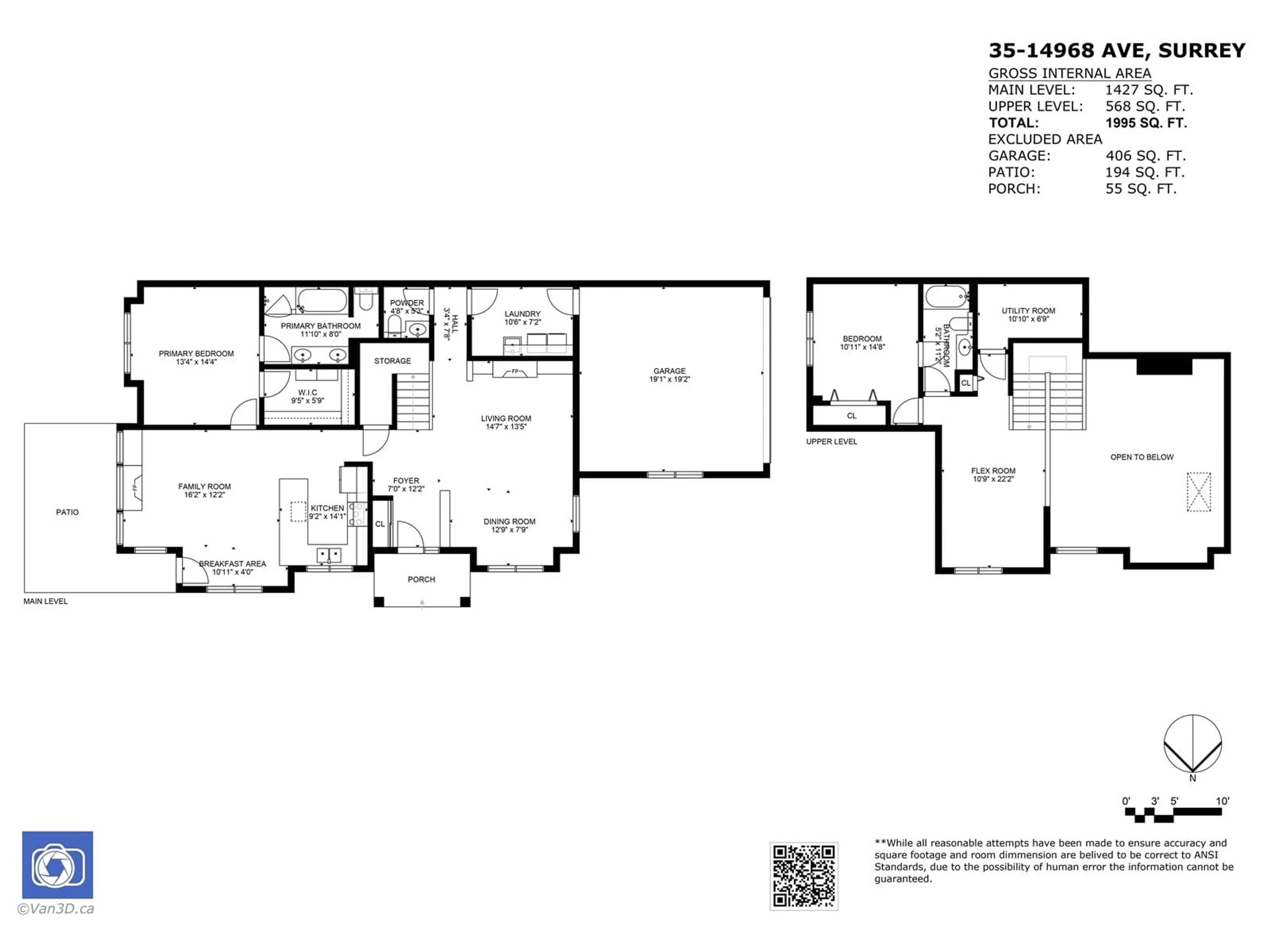 Floor plan for 35 - 14968 24, Surrey British Columbia V4A9Y5
