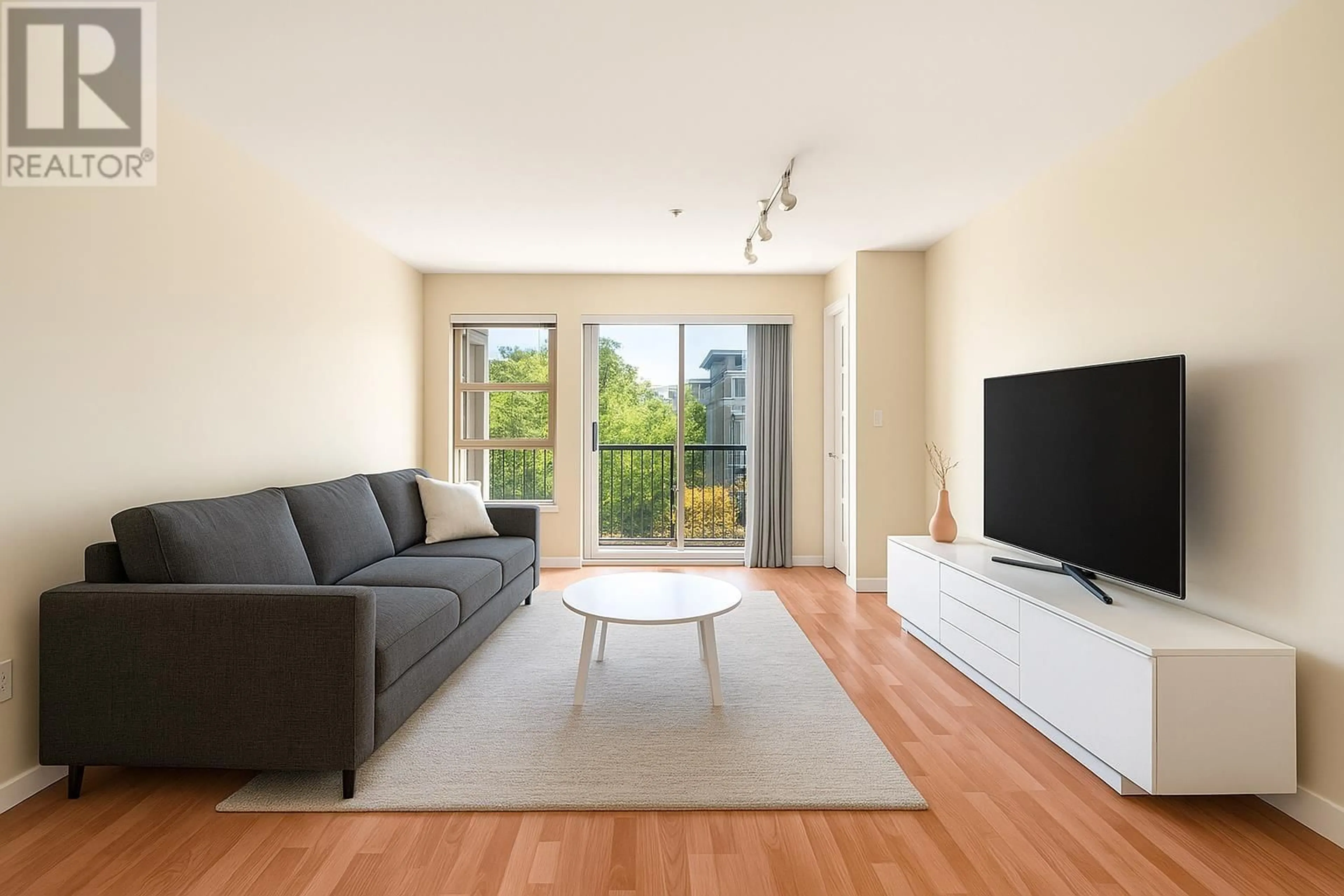 Living room with furniture, wood/laminate floor for 5304 - 5111 GARDEN CITY ROAD, Richmond British Columbia V6X4H4