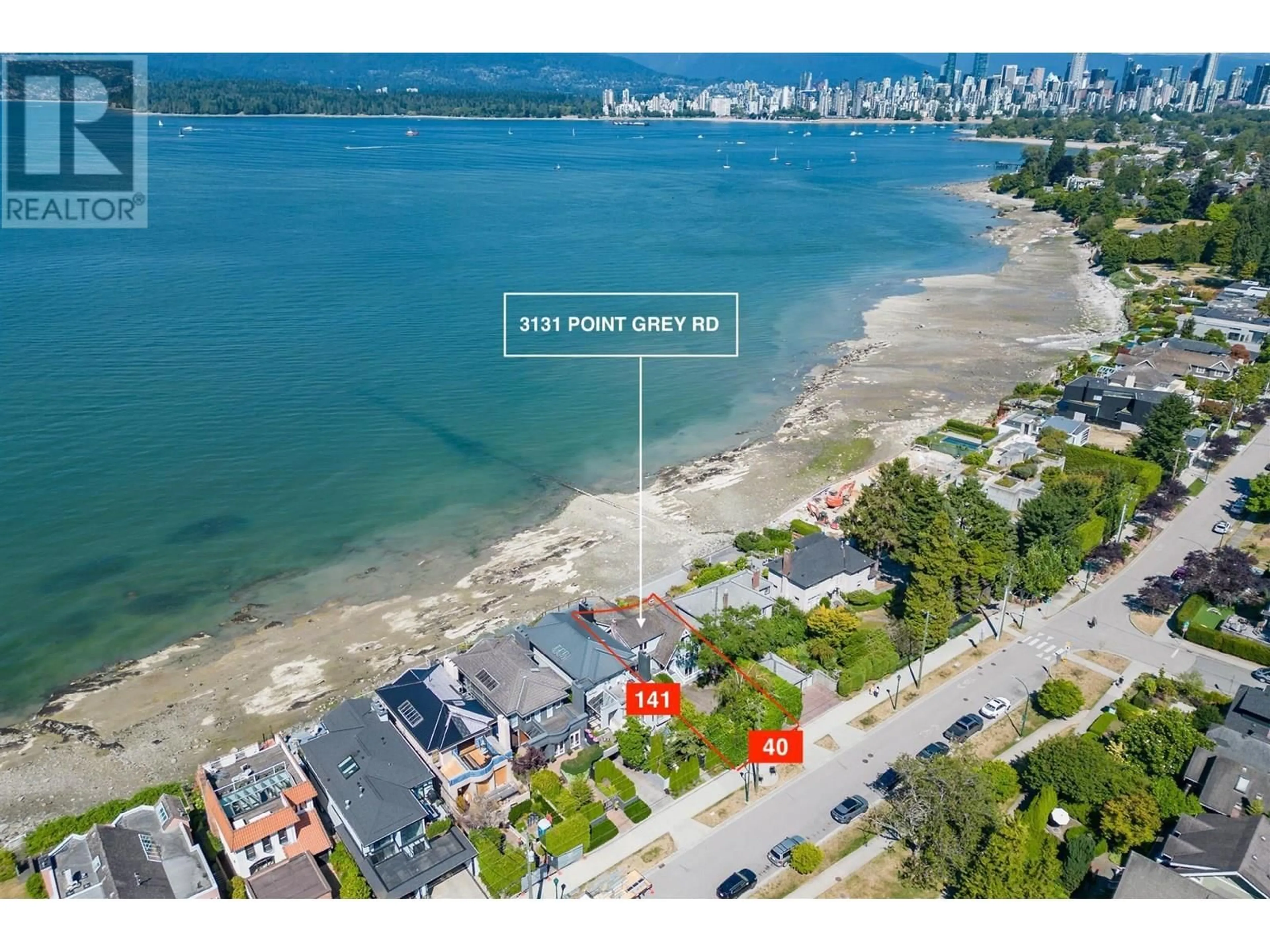 A pic from outside/outdoor area/front of a property/back of a property/a pic from drone, water/lake/river/ocean view for 3131 POINT GREY ROAD, Vancouver British Columbia V6K1B3
