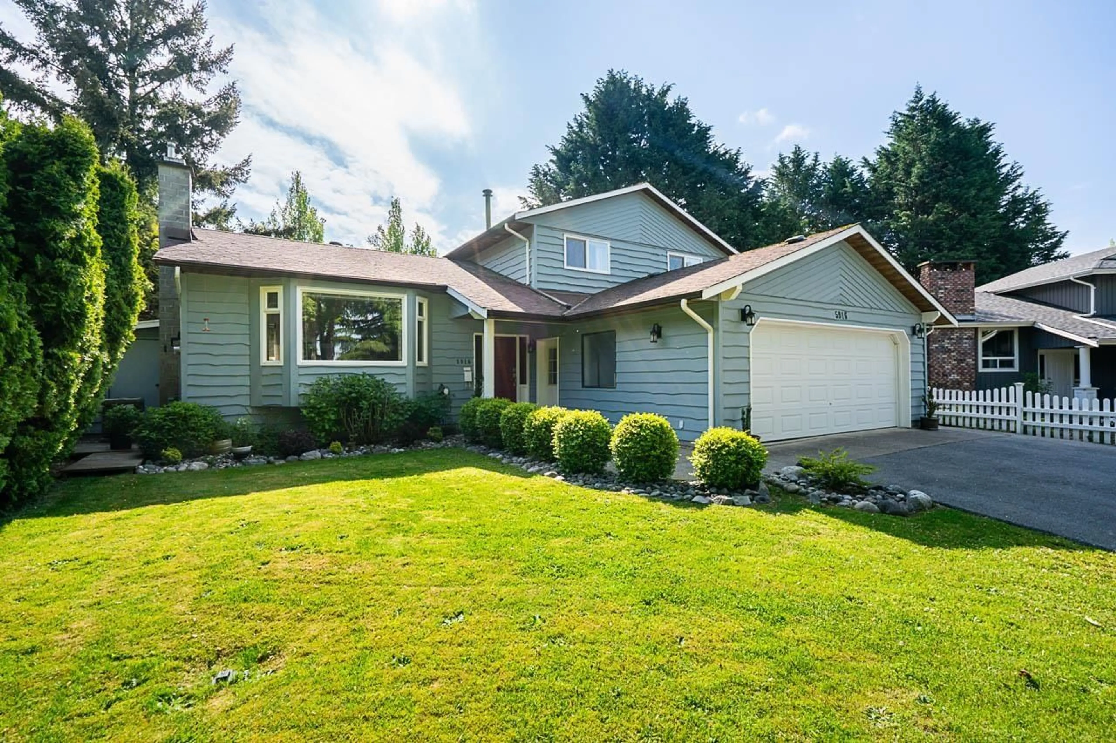 Home with vinyl exterior material, street for 5916 182A, Surrey British Columbia V3S5L9