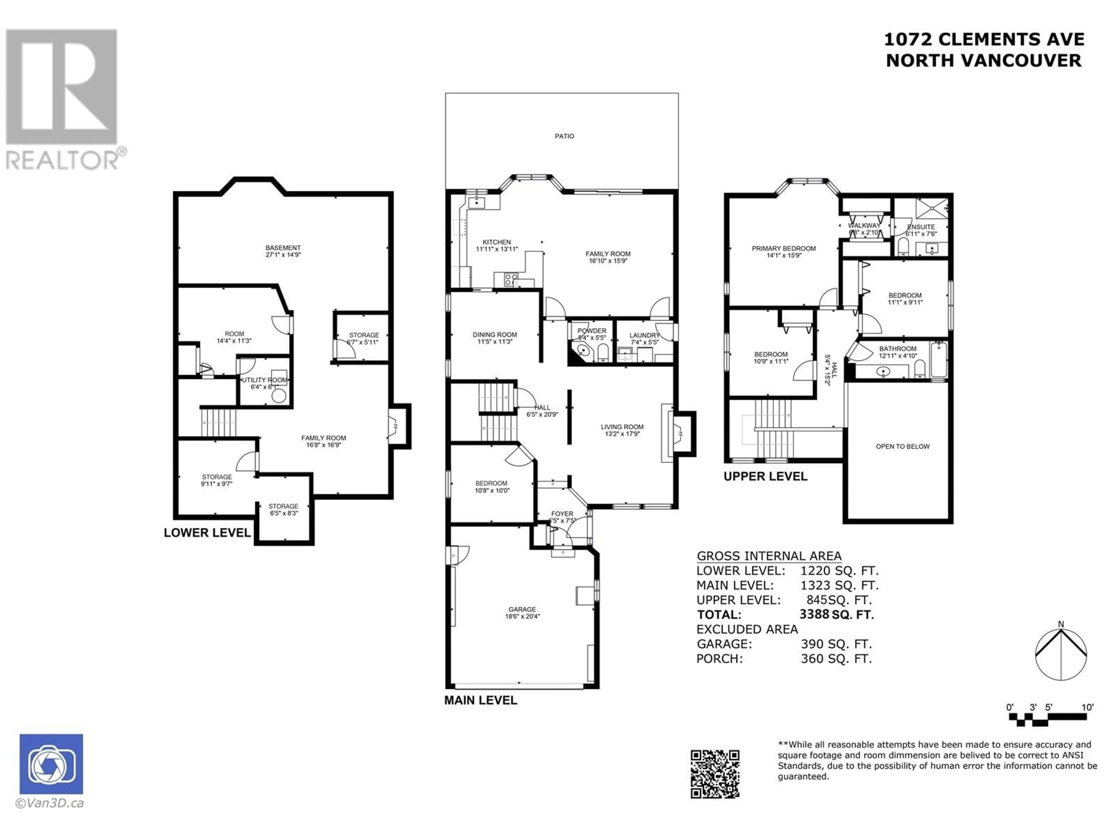 Floor plan for 1072 CLEMENTS AVENUE, North Vancouver British Columbia V7R2L4