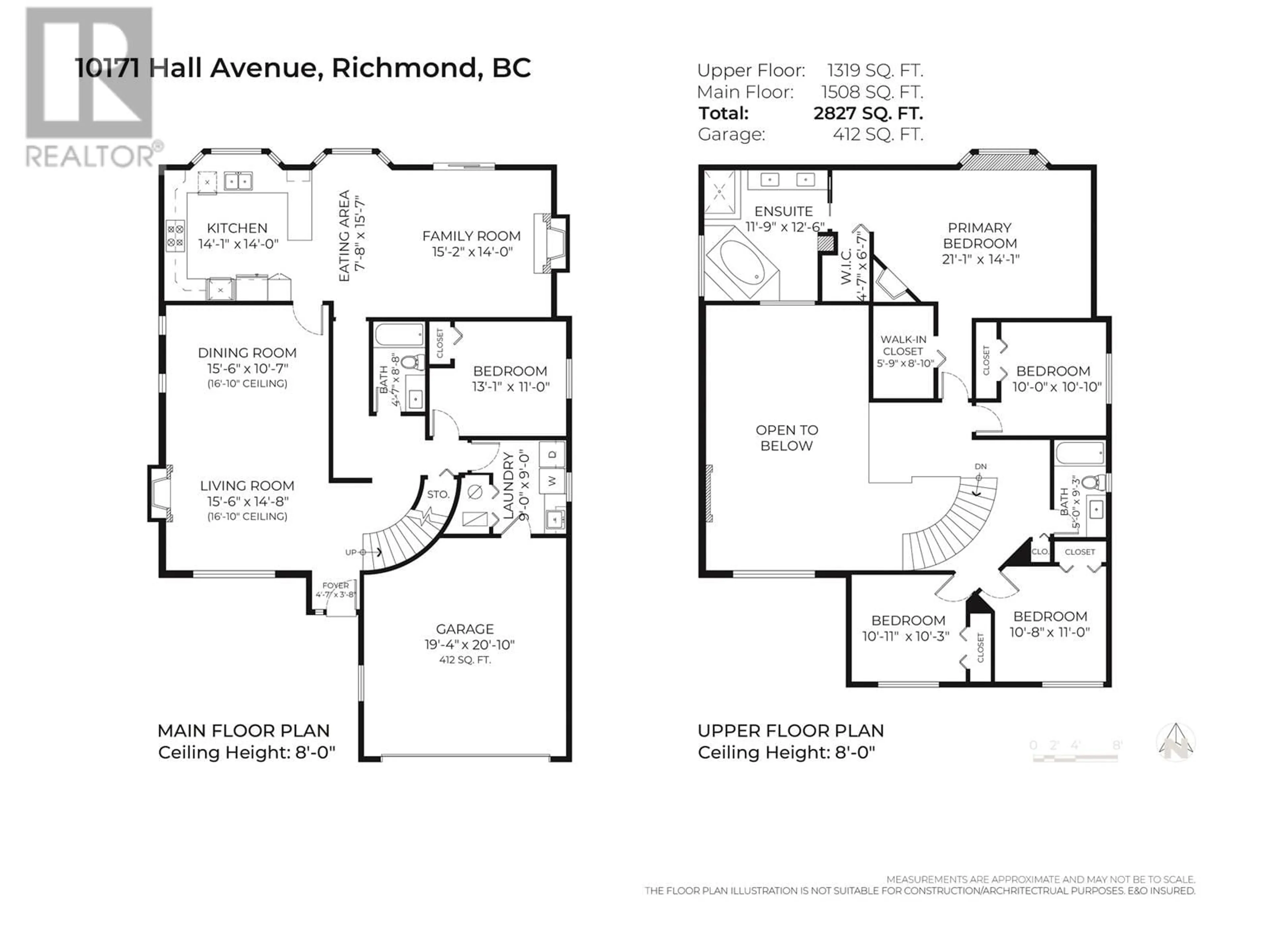 Floor plan for 10171 HALL AVENUE, Richmond British Columbia V6X3T9
