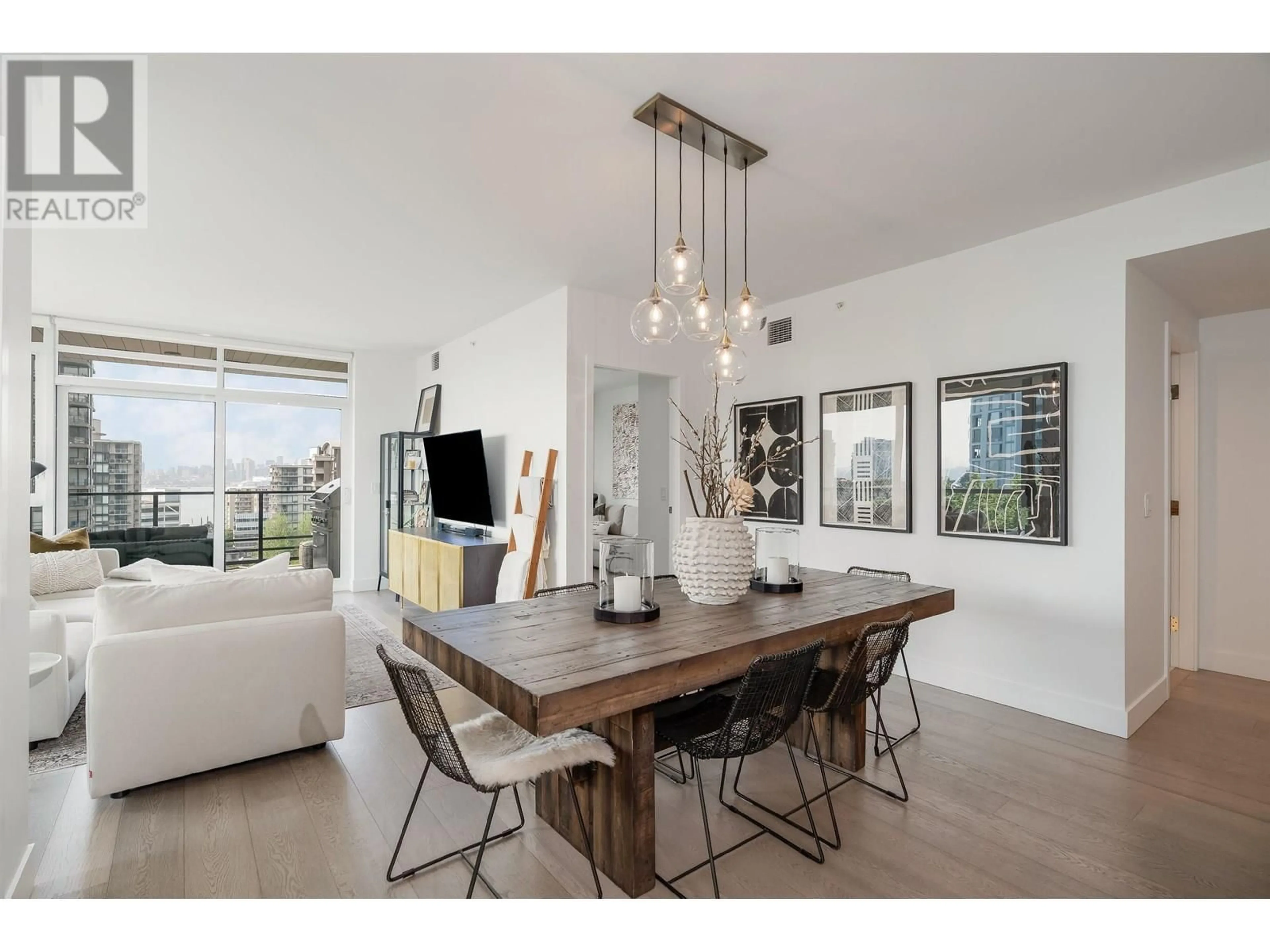 Dining room, wood/laminate floor for 504 - 177 3RD STREET, North Vancouver British Columbia V7M0G5