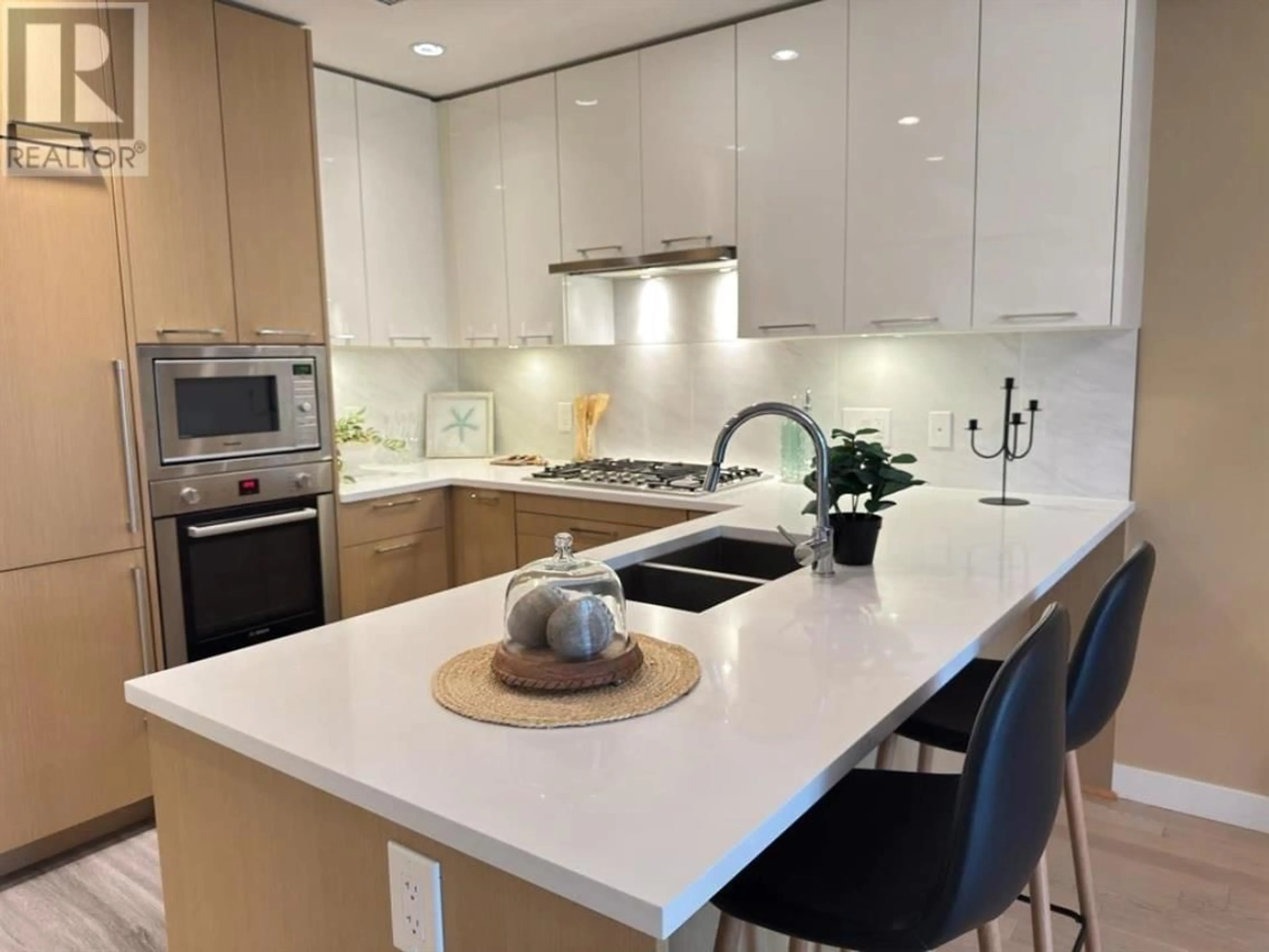 Contemporary kitchen, ceramic/tile floor for 321 - 4033 MAY DRIVE, Richmond British Columbia V6X0T3