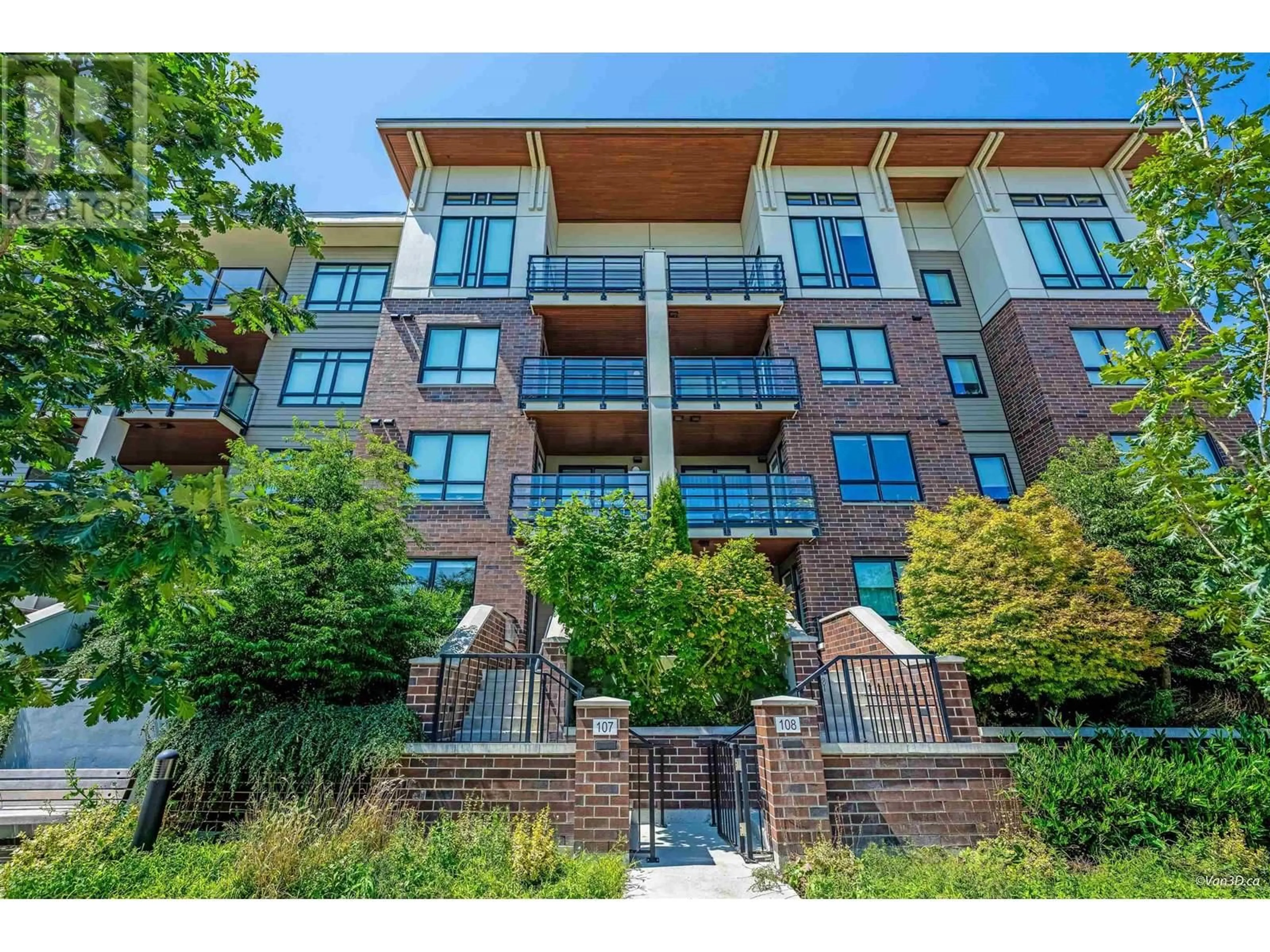 Home with brick exterior material, building for 107 - 4033 MAY DRIVE, Richmond British Columbia V6X0T3