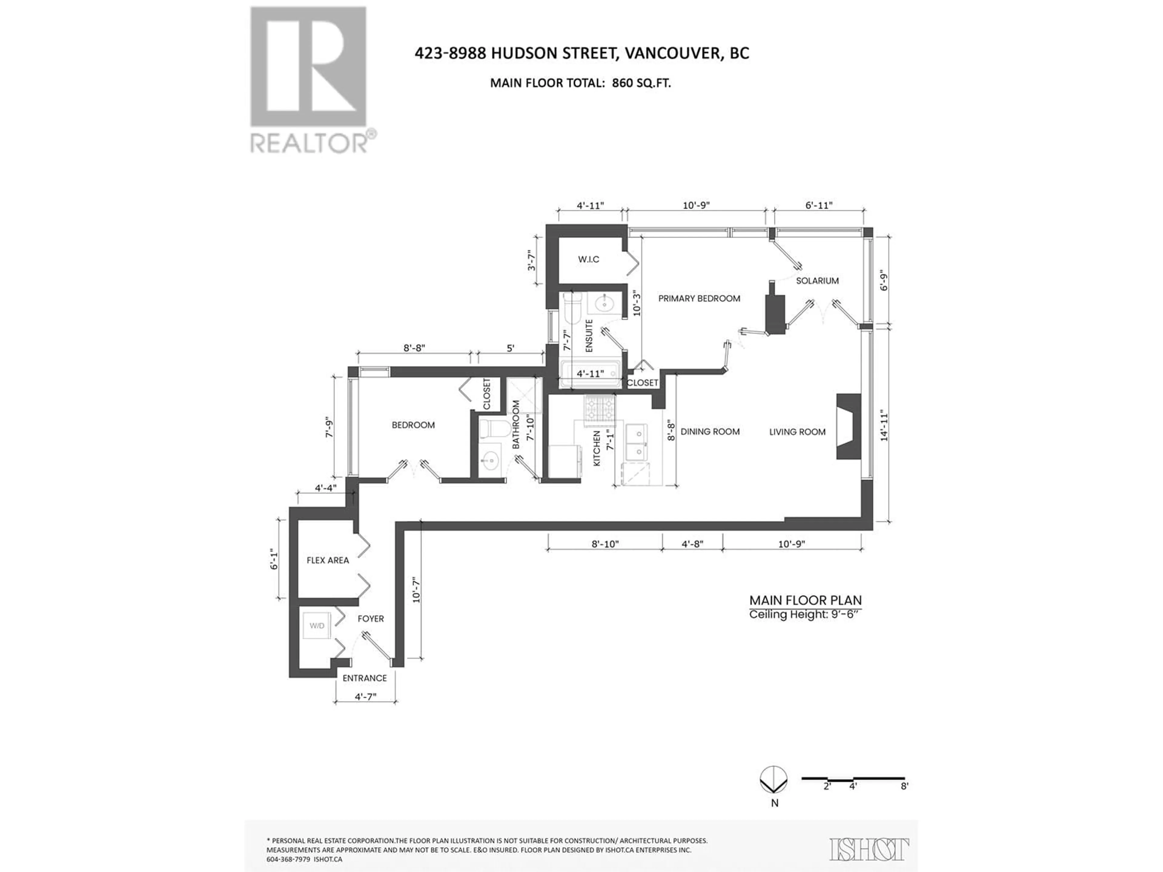 Floor plan for 423 - 8988 HUDSON STREET, Vancouver British Columbia V6P6Z1