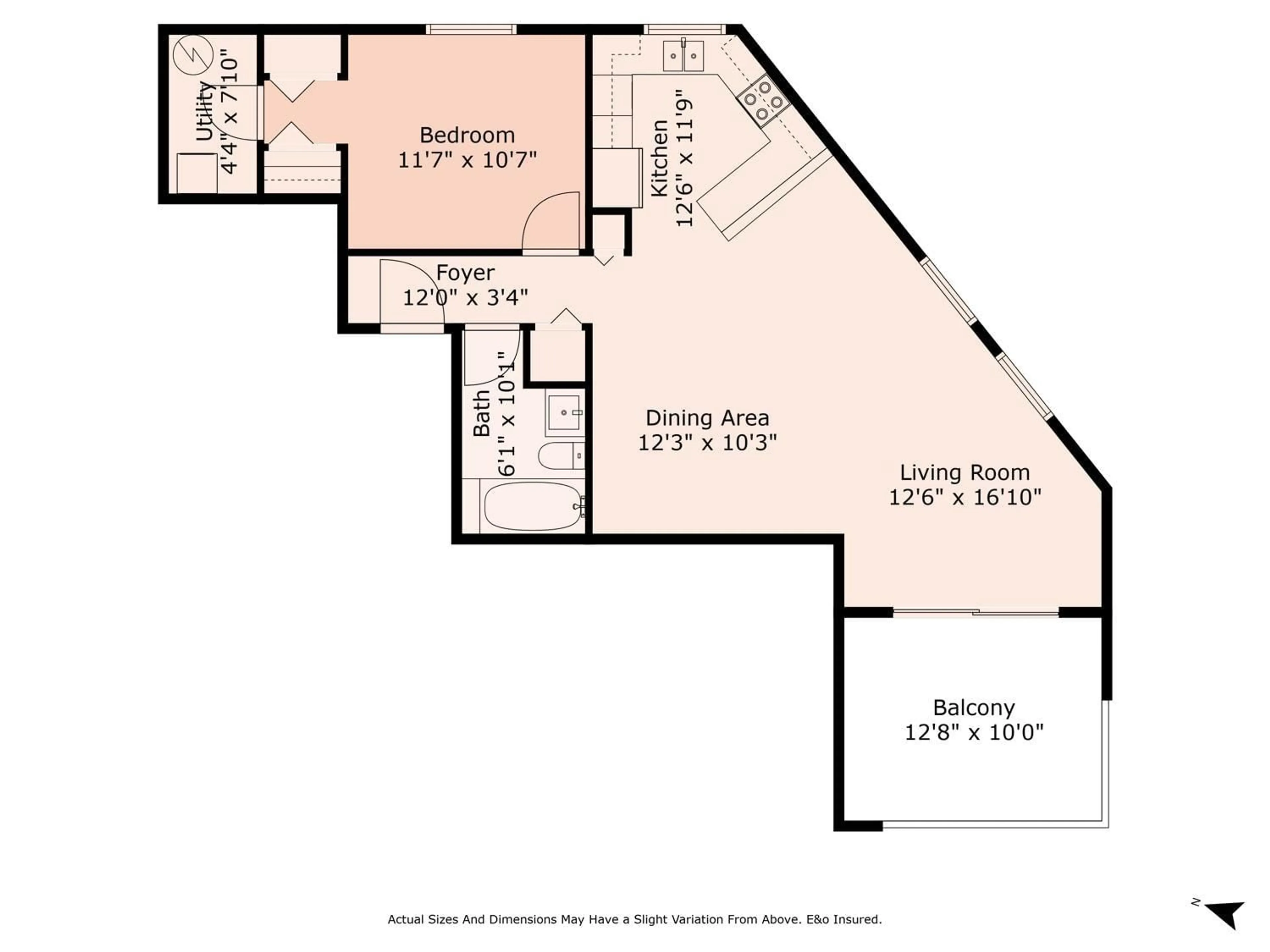 Floor plan for 301 - 33598 GEORGE FERGUSON, Abbotsford British Columbia V2S2L8