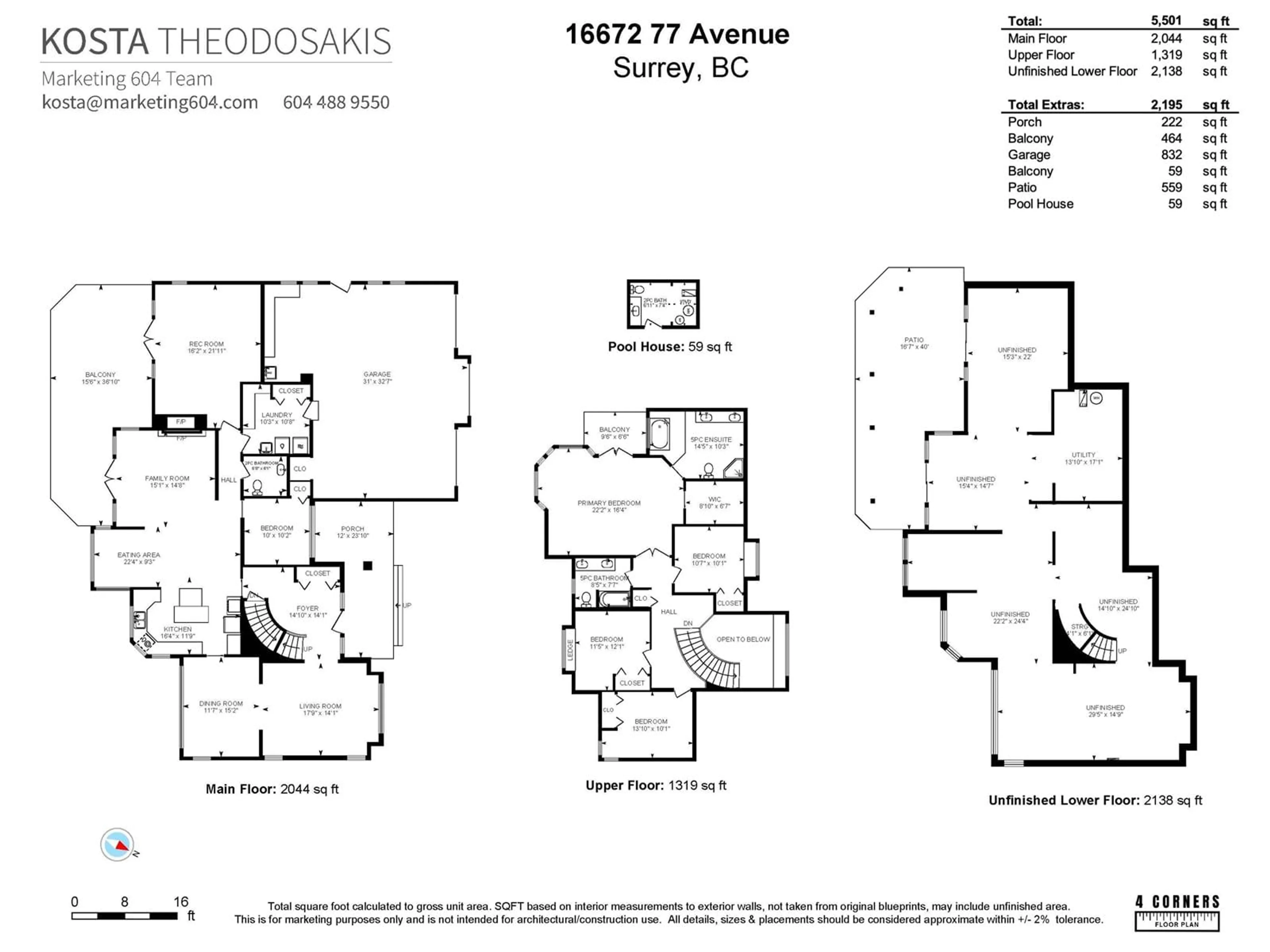 Floor plan for 16672 77, Surrey British Columbia V3S8G1