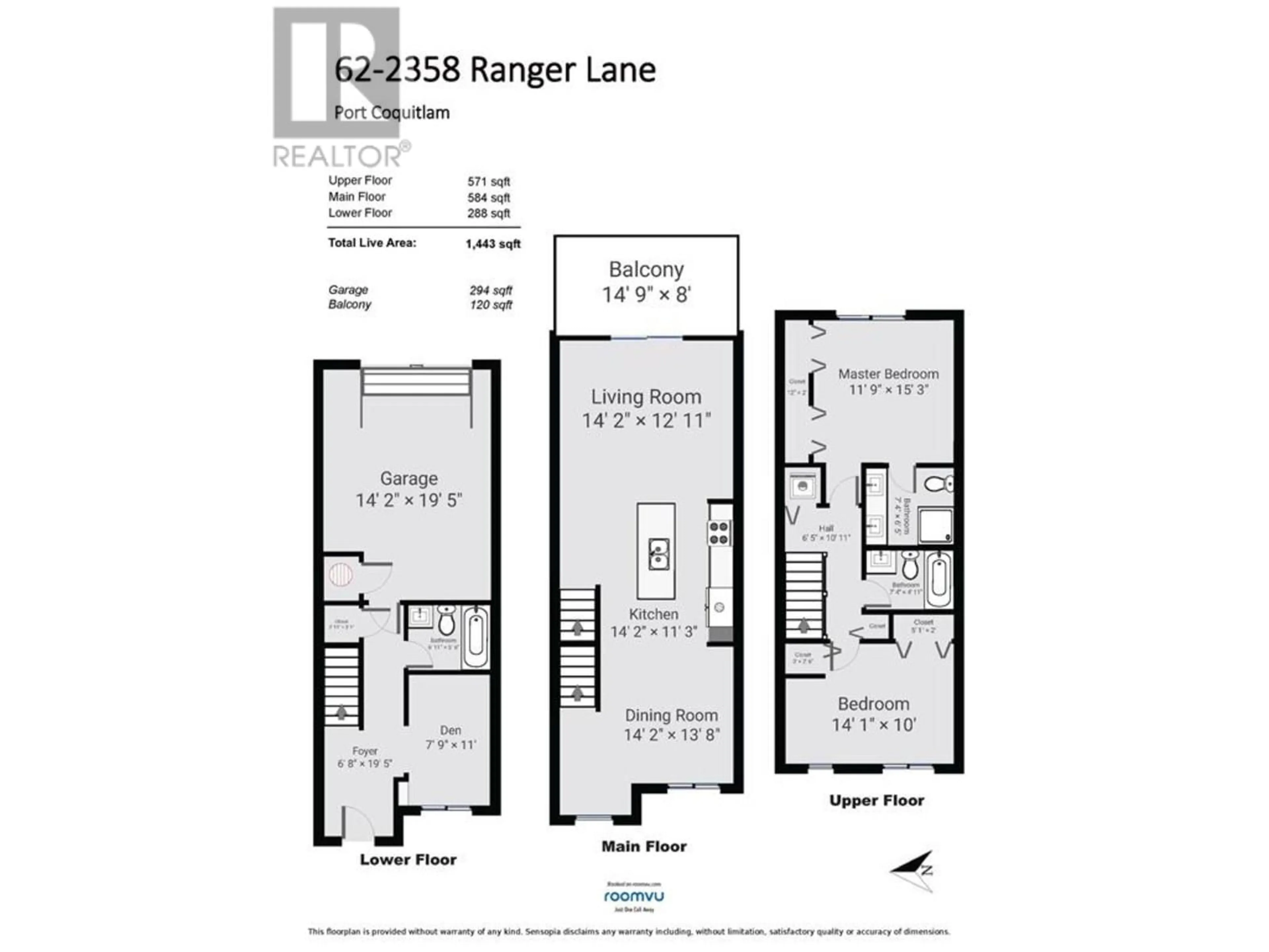 Floor plan for 62 - 2358 RANGER LANE, Port Coquitlam British Columbia V3B0L5