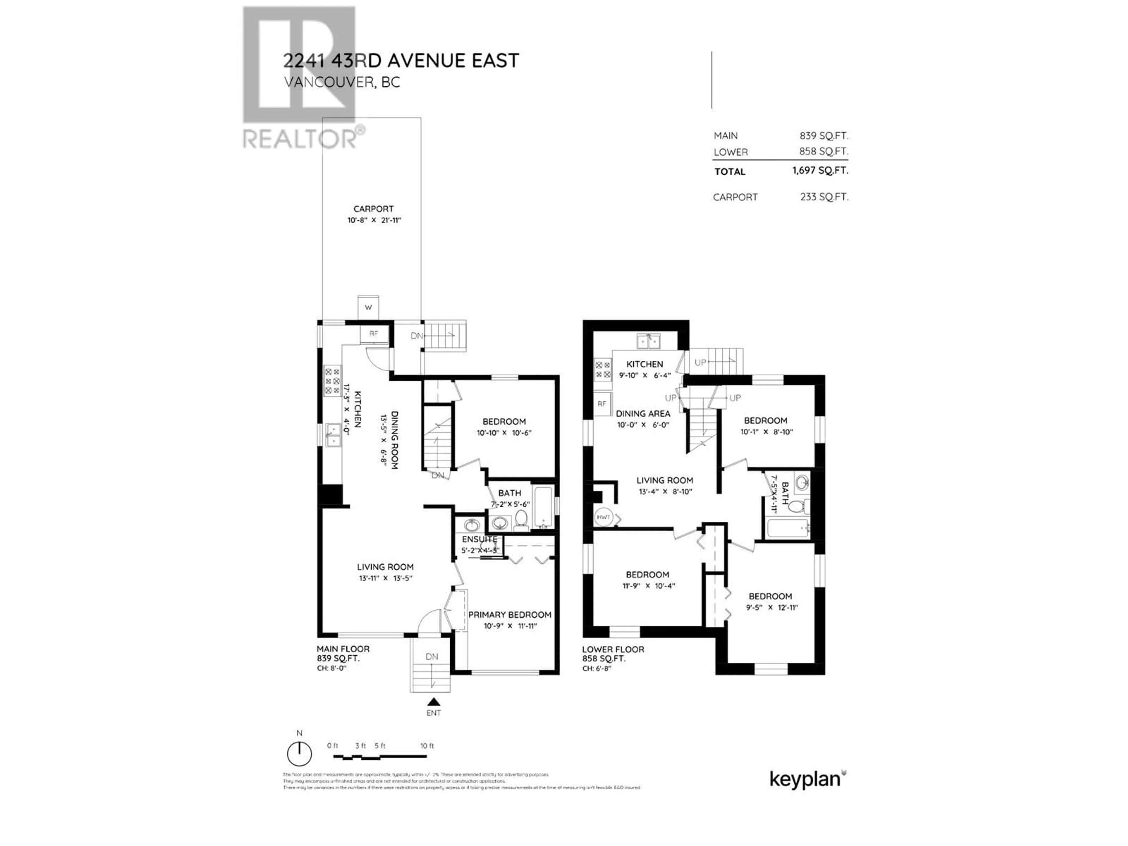 Floor plan for 2241 43RD AVENUE, Vancouver British Columbia V5P1M8