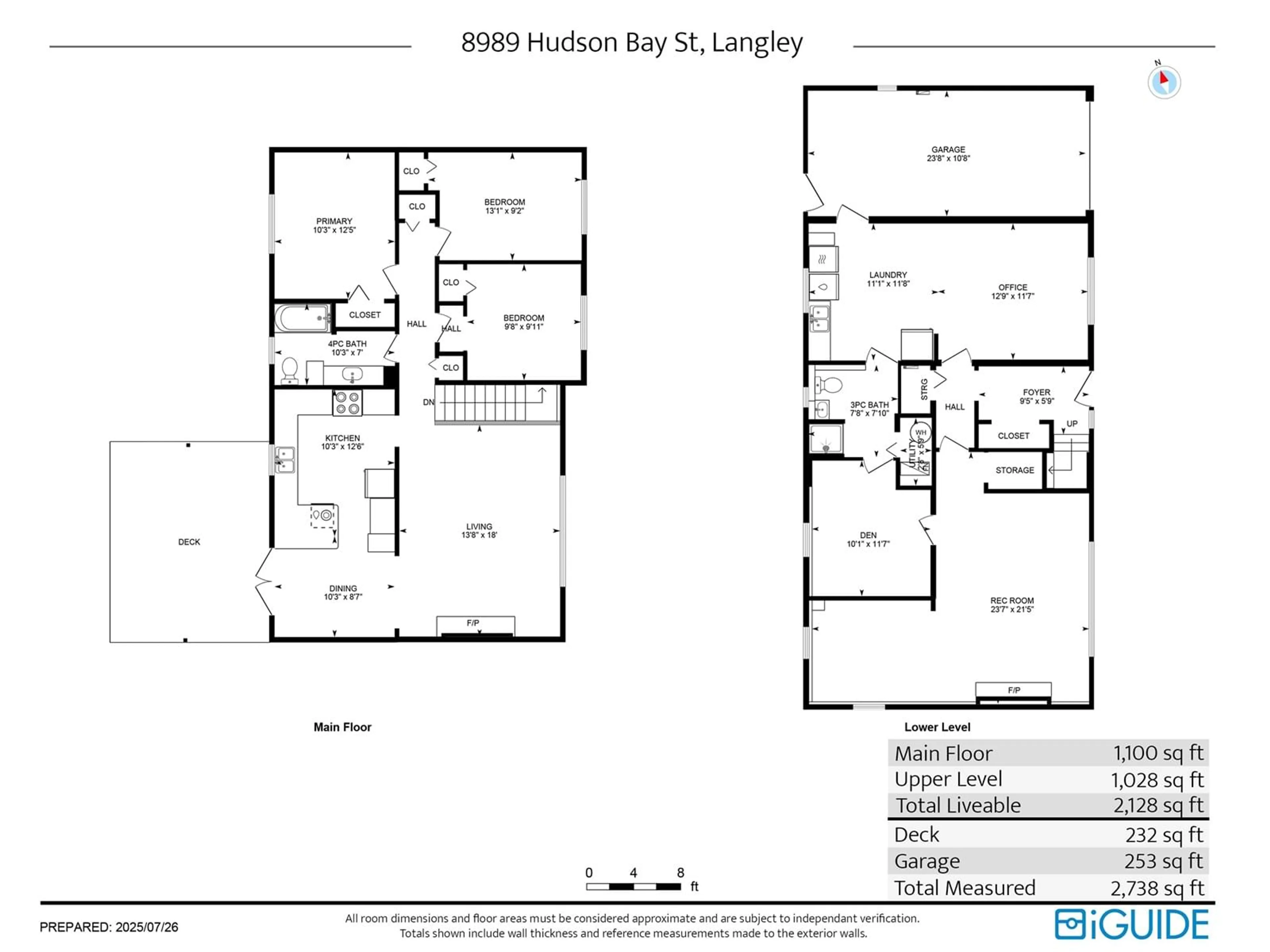 Floor plan for 8989 HUDSON BAY, Langley British Columbia V1M2R5