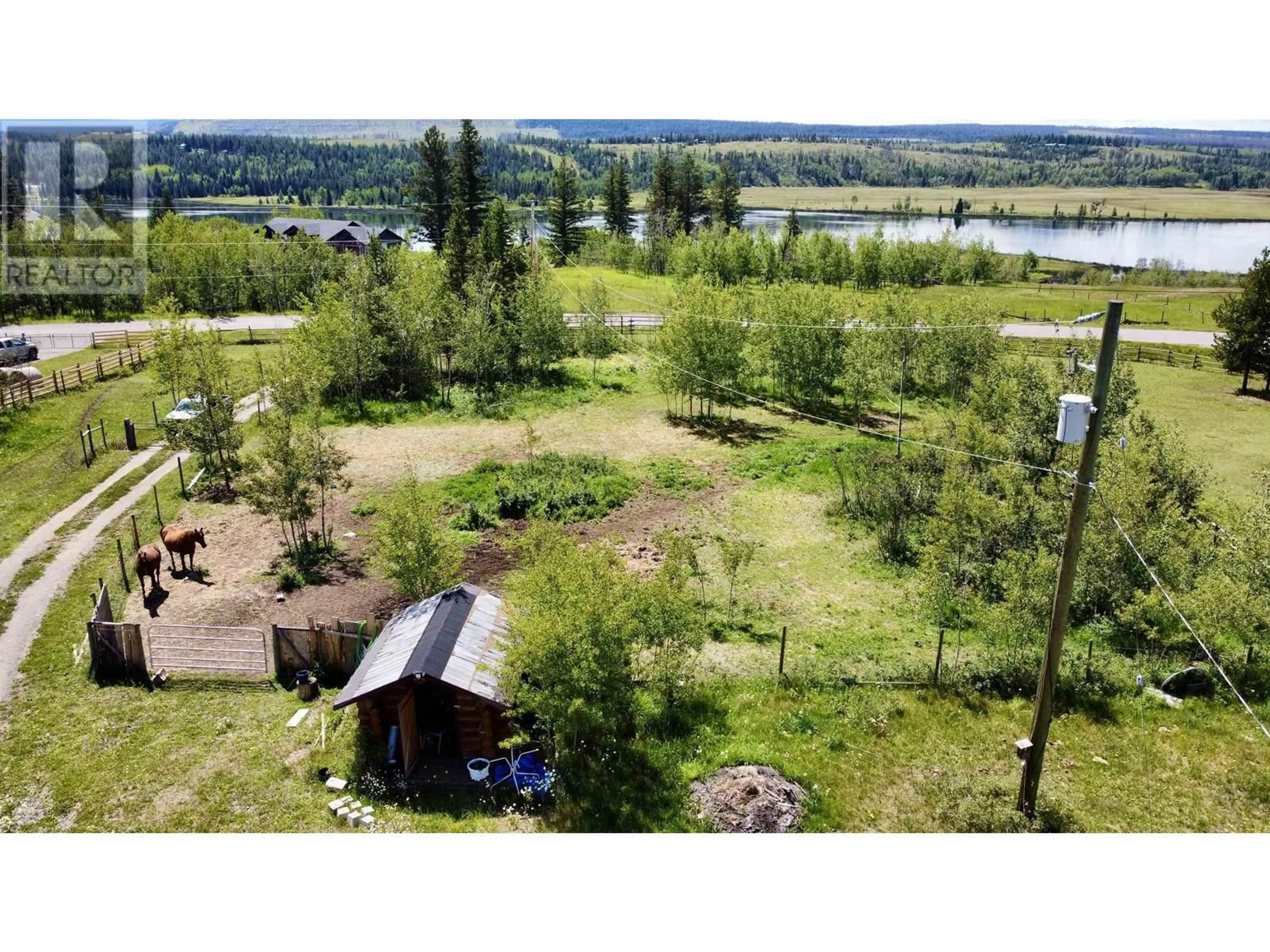 A pic from outside/outdoor area/front of a property/back of a property/a pic from drone, unknown for 5437 TATTON STATION ROAD, 100 Mile House British Columbia V0K2E1