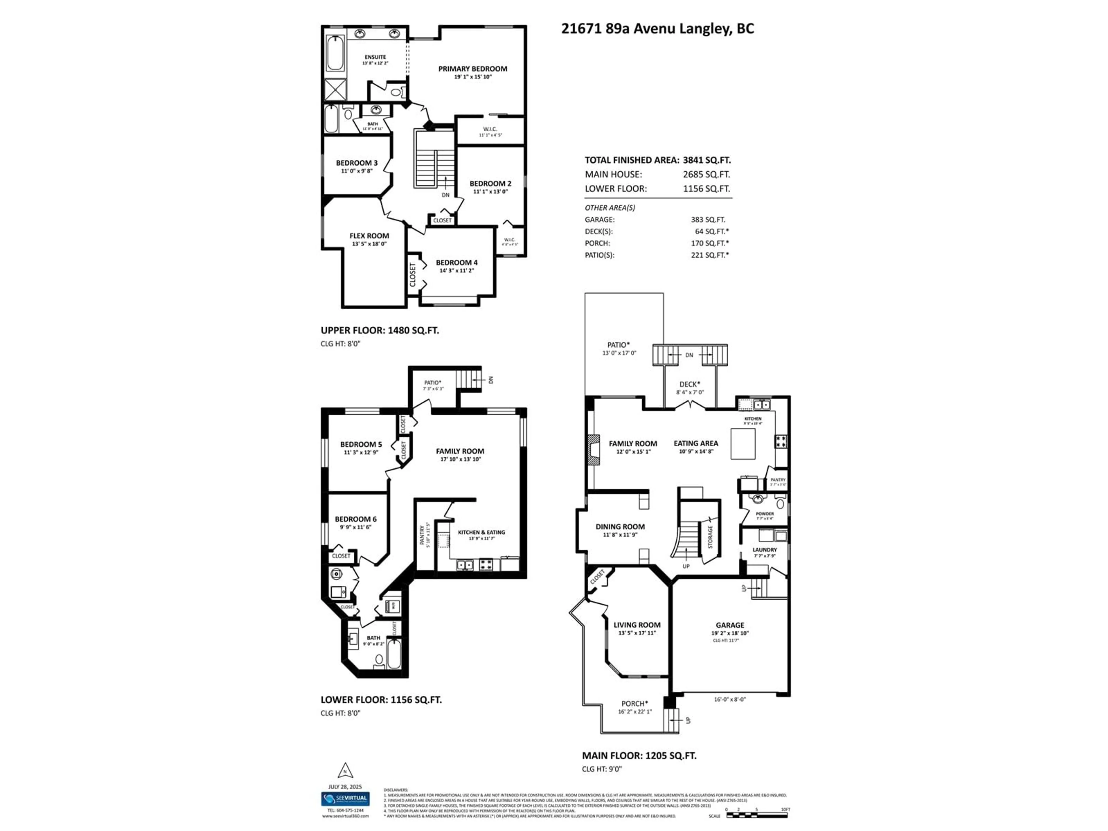 Floor plan for 21671 89A, Langley British Columbia V1M4C6