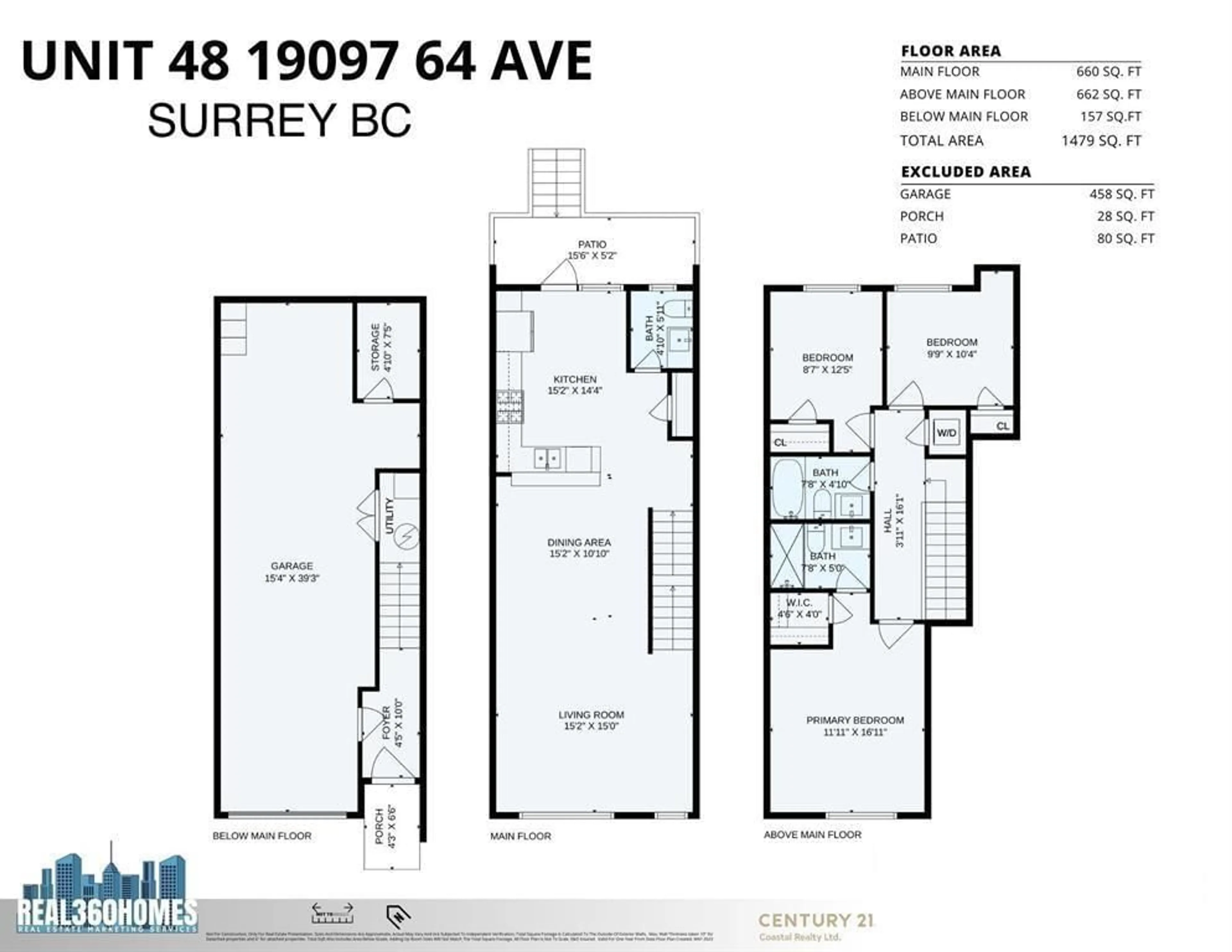 Floor plan for 48 - 19097 64, Surrey British Columbia V3S6X5