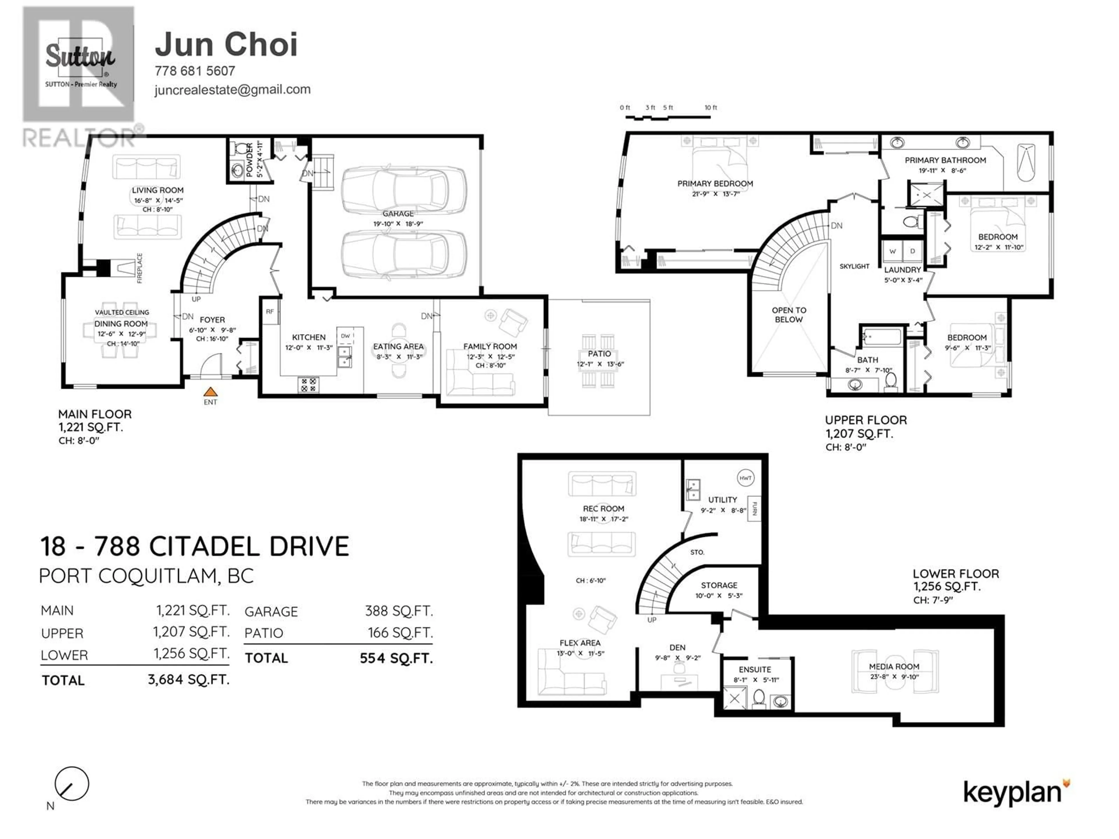 Floor plan for 18 - 788 CITADEL DRIVE, Port Coquitlam British Columbia V3C6G9