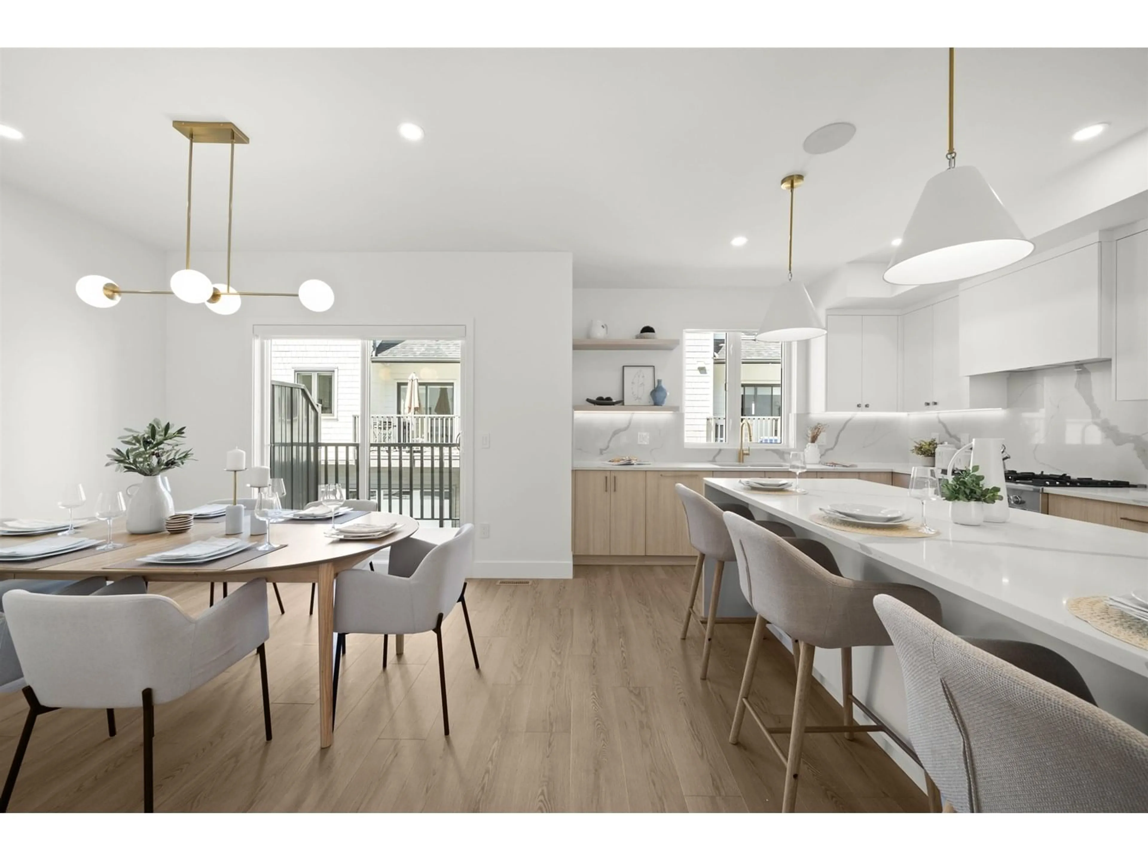 Open concept kitchen, wood/laminate floor for 41 - 16358 90, Surrey British Columbia V4N1A1