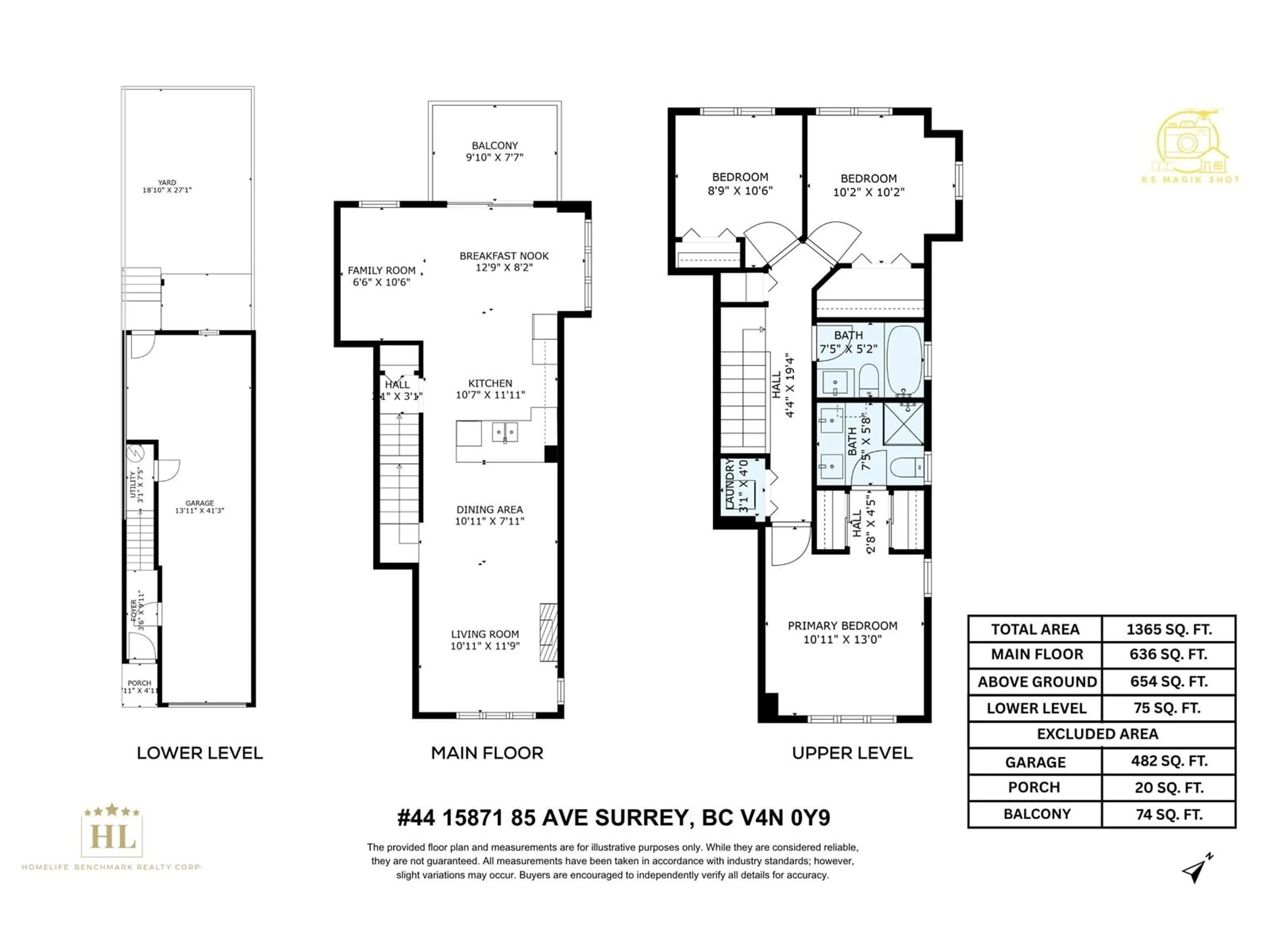 Floor plan for 44 - 15871 85, Surrey British Columbia V4N0Y9