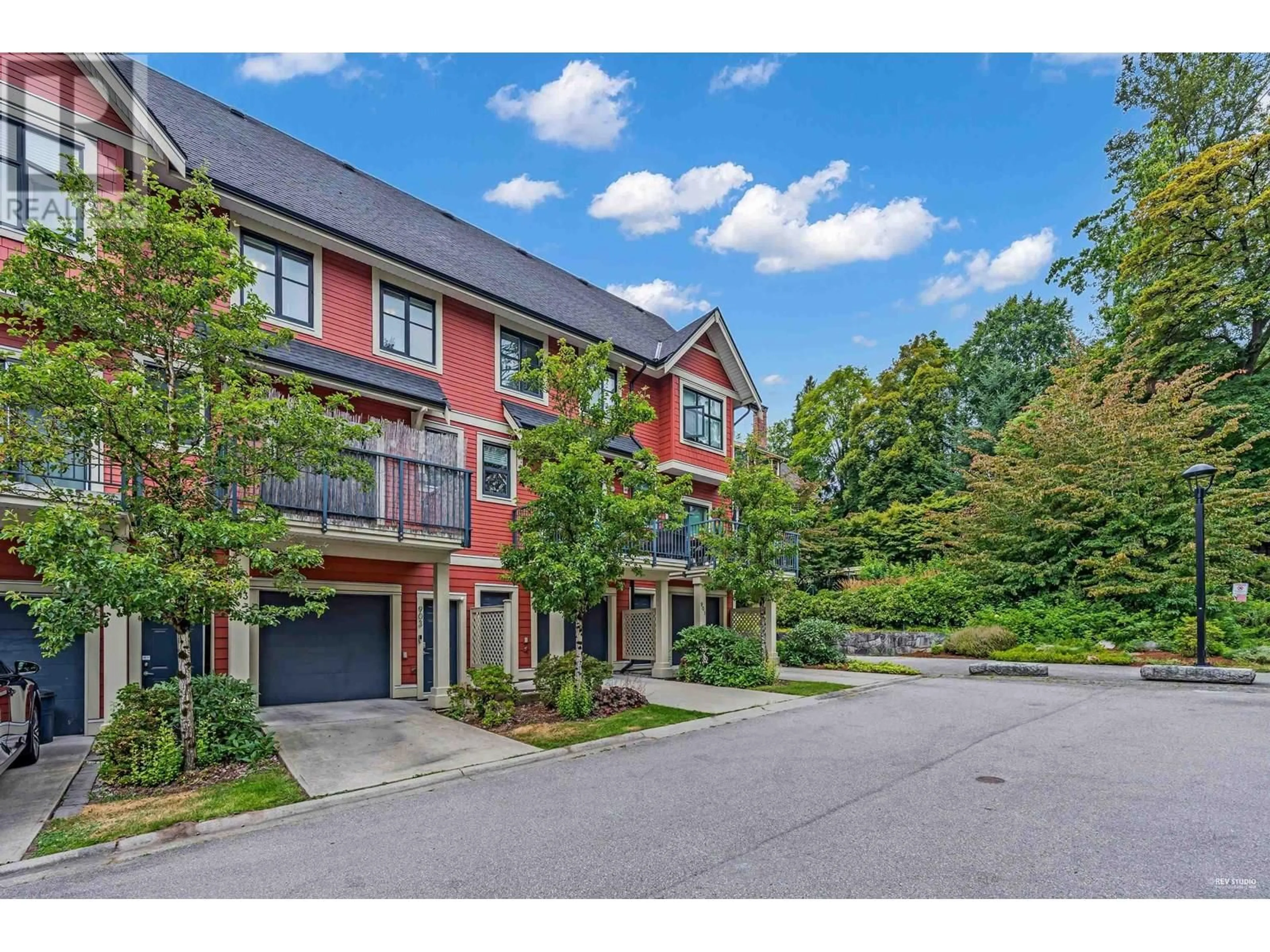 A pic from outside/outdoor area/front of a property/back of a property/a pic from drone, street for 903 - 8485 NEW HAVEN CLOSE, Burnaby British Columbia V5J0B7
