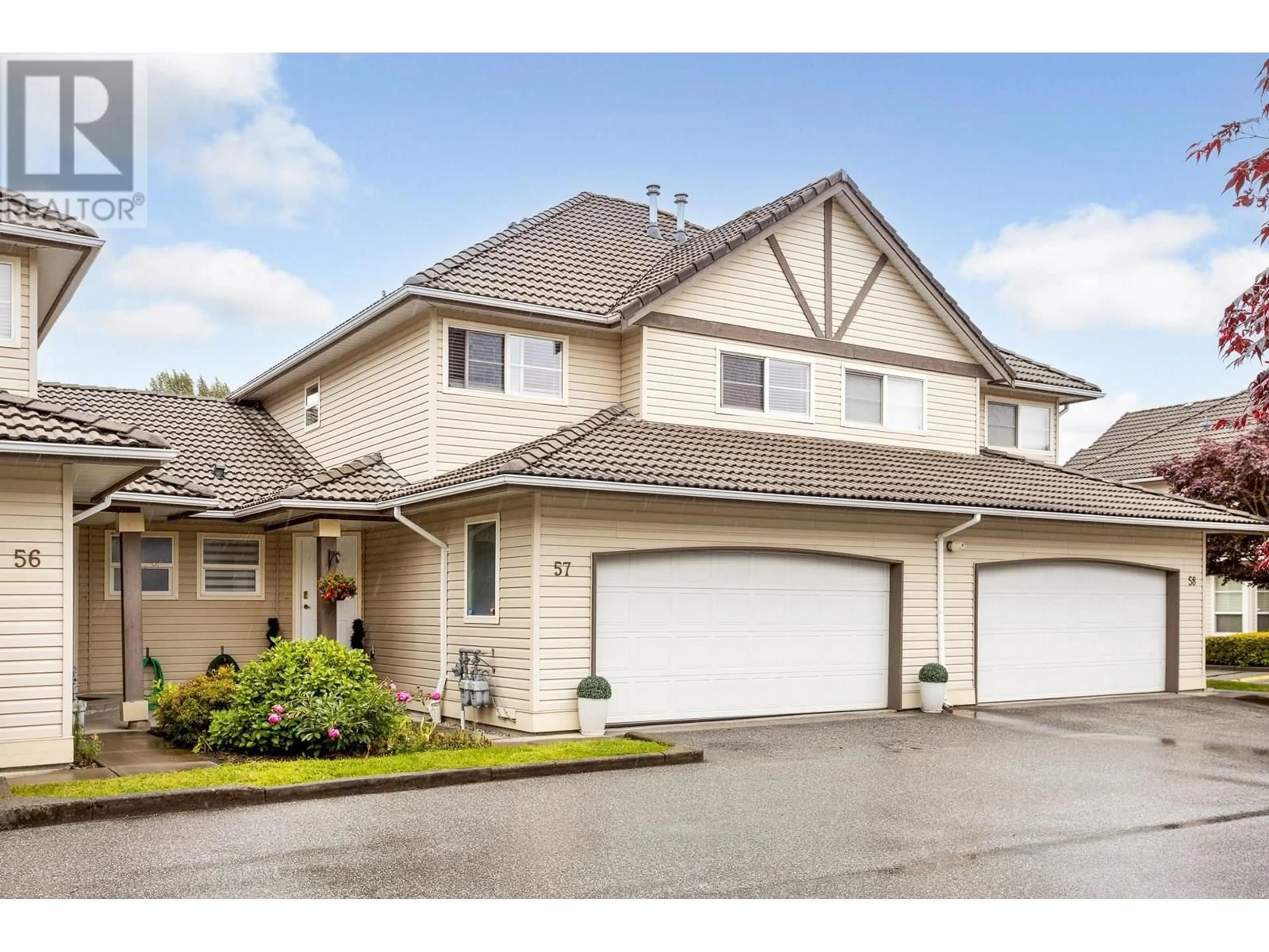 Home with vinyl exterior material, street for 57 - 758 RIVERSIDE DRIVE, Port Coquitlam British Columbia V3B7V8