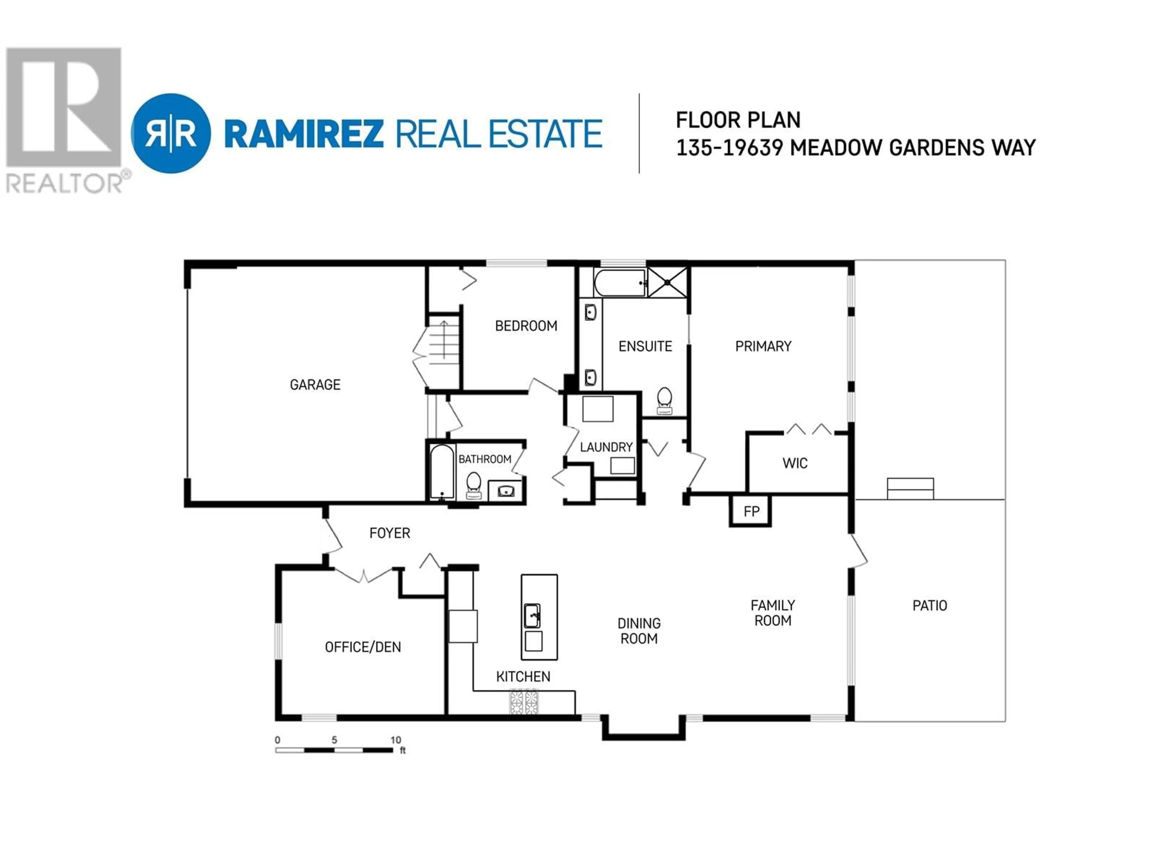 Floor plan for 135 - 19639 MEADOW GARDENS WAY, Pitt Meadows British Columbia V3Y2T5