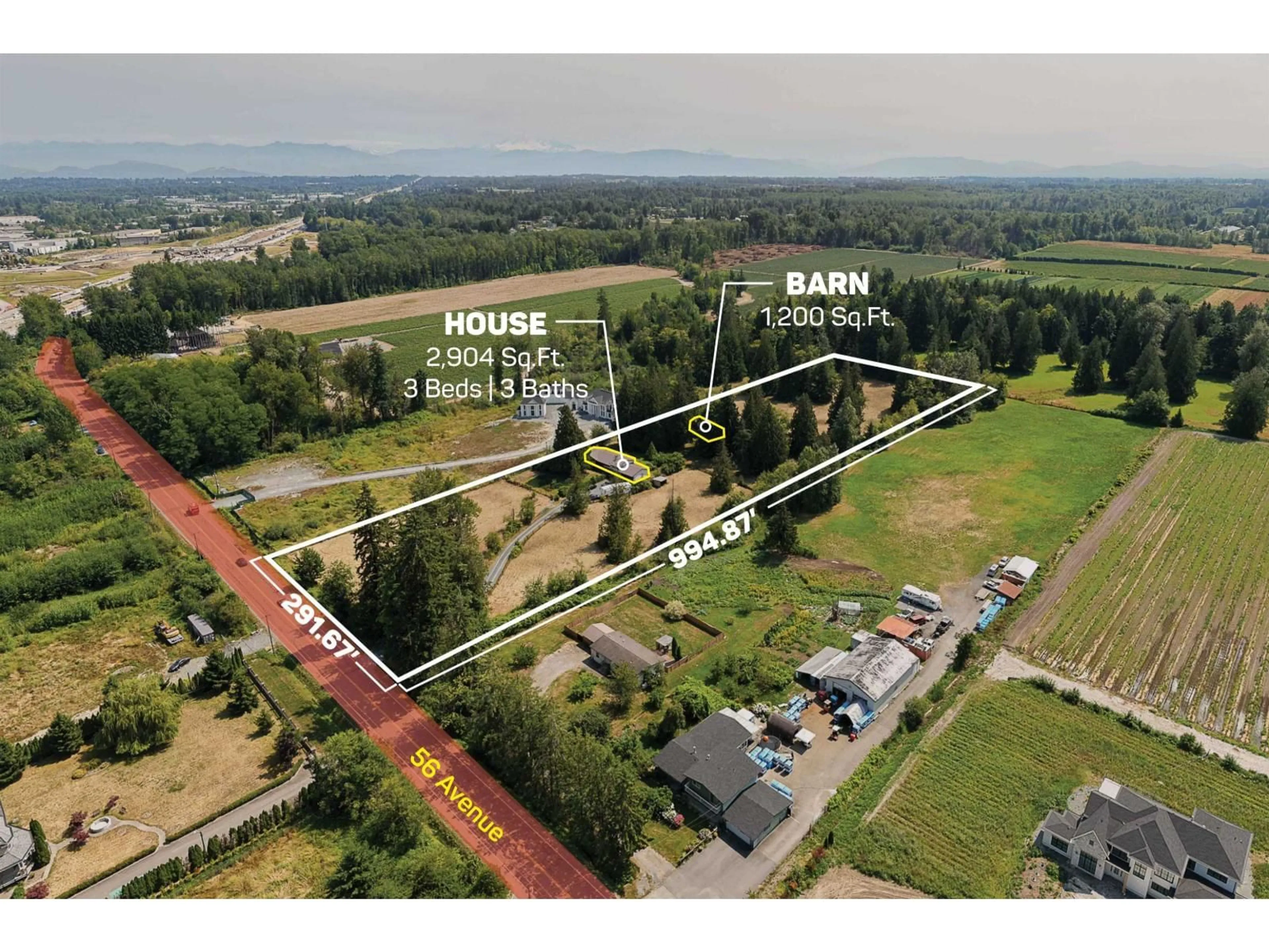 A pic from outside/outdoor area/front of a property/back of a property/a pic from drone, building for 25940 56, Langley British Columbia V4W1J7