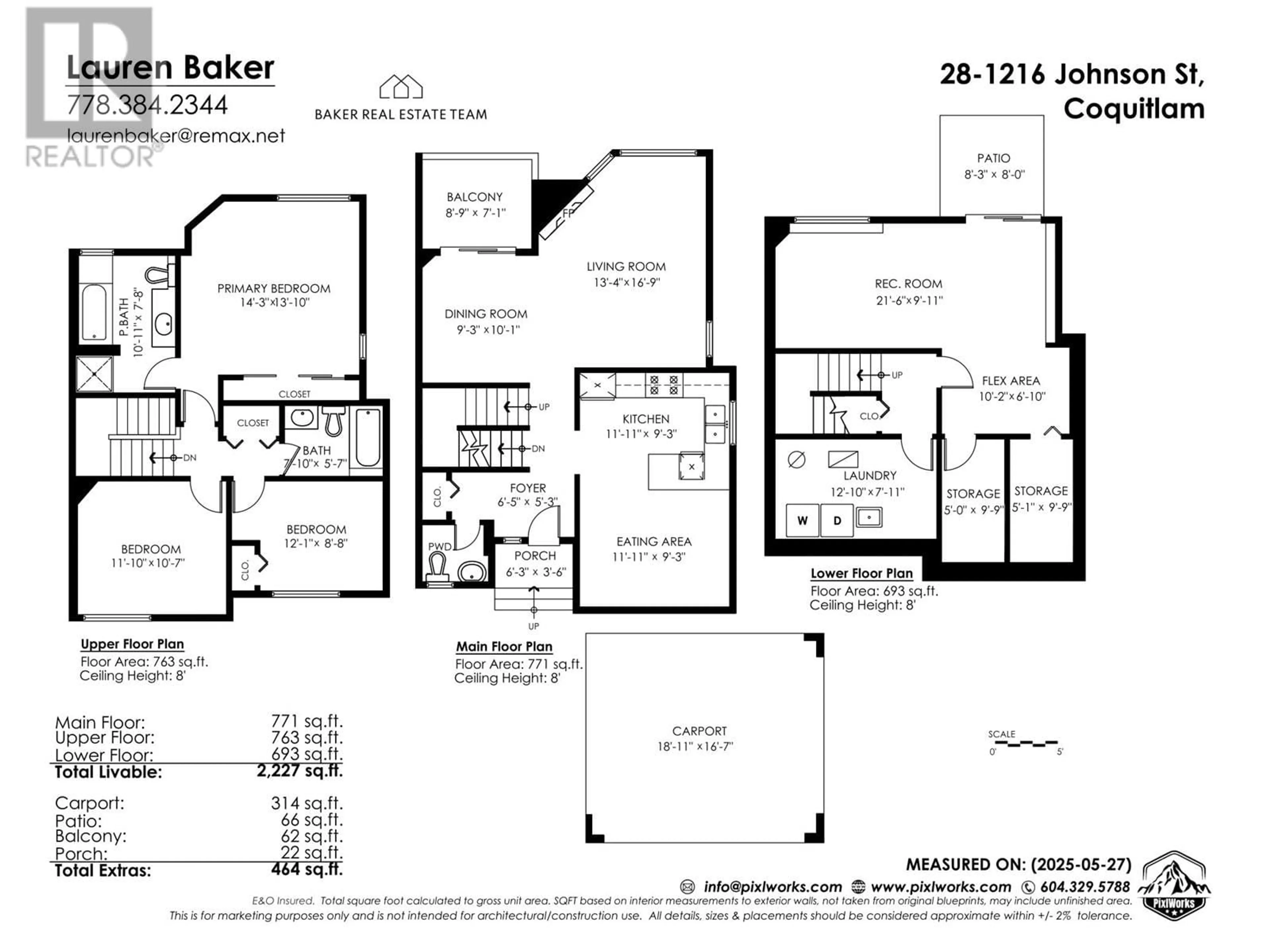 Floor plan for 28 - 1216 JOHNSON STREET, Coquitlam British Columbia V3B4T2